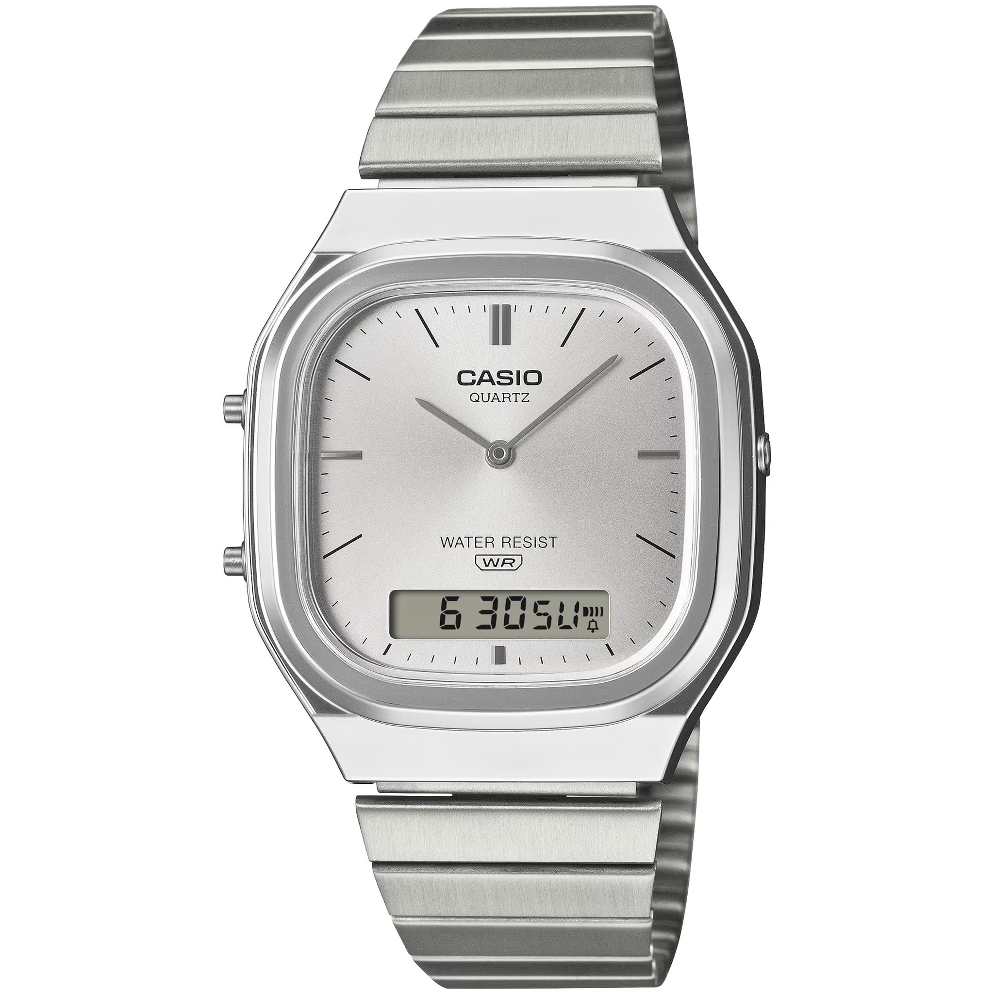 Montre Casio Mixte Vintage AQ-240E-7A Quartz Analogique / Digitale Argent