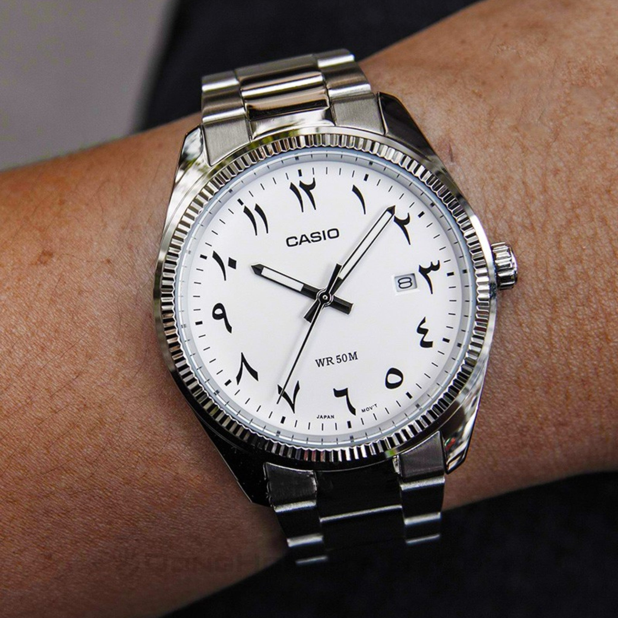 Casio Arabic Dial Men's Watch MTP-1302D-7B3 White