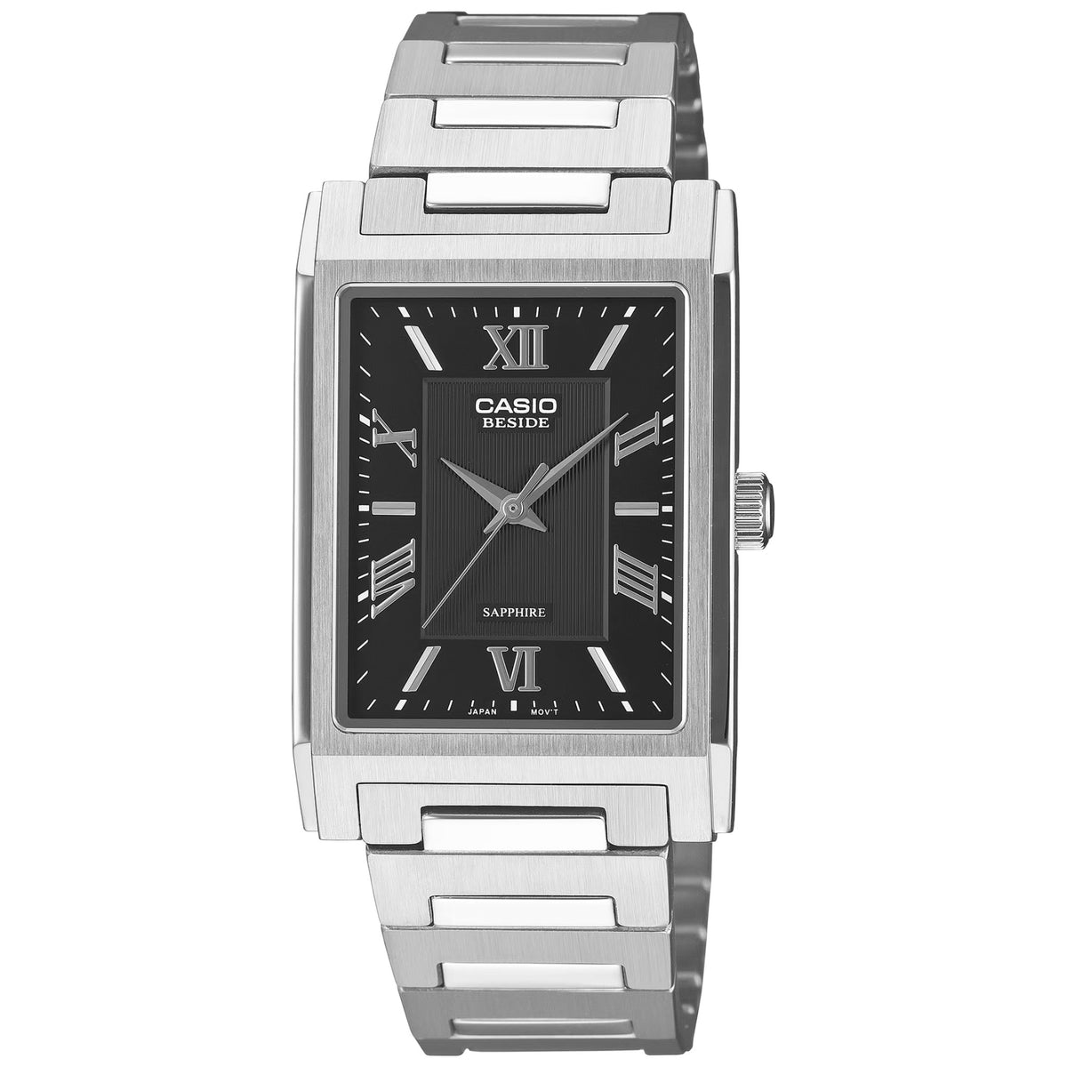 Casio Beside BMS-105D-1A Rechteckig Römische Ziffern Schwarz