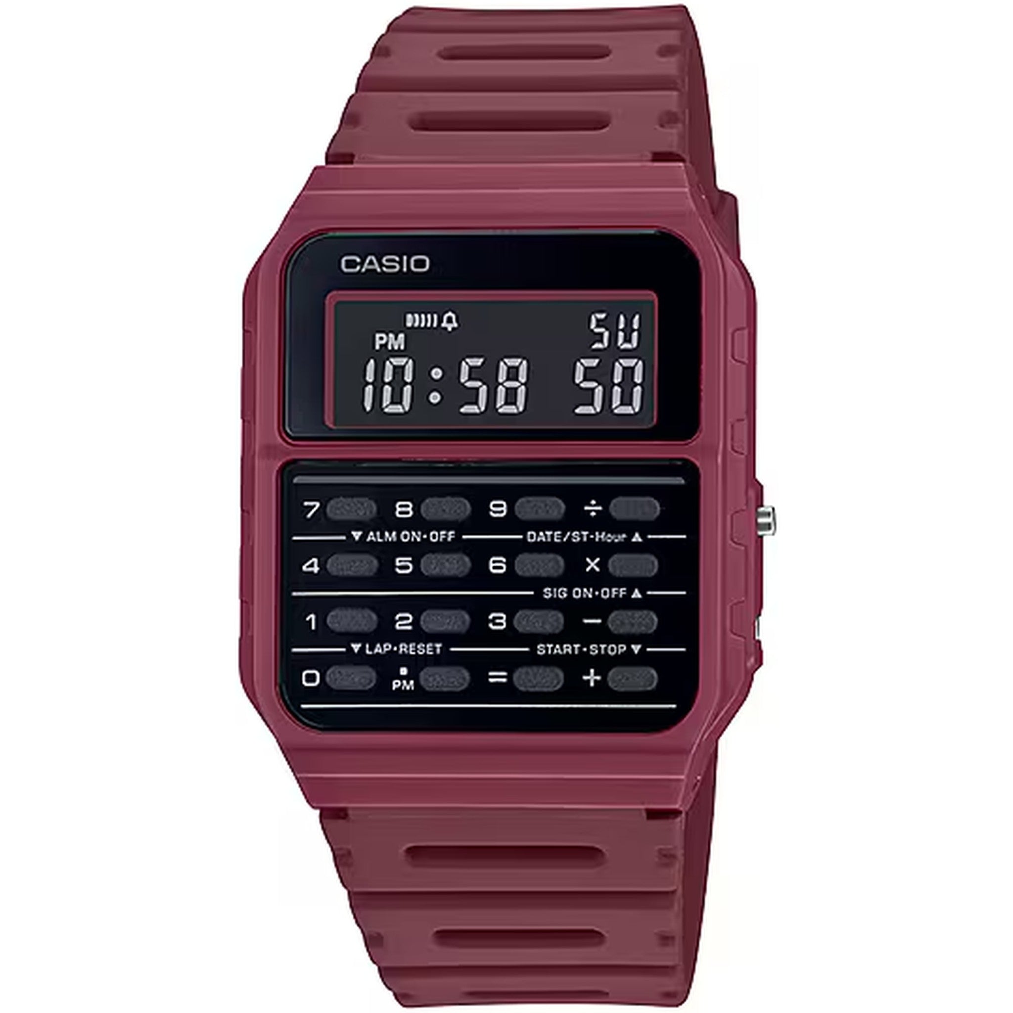 Casio Herrenuhr CA-53WF-4B Quarz Digital Rot Schwarz