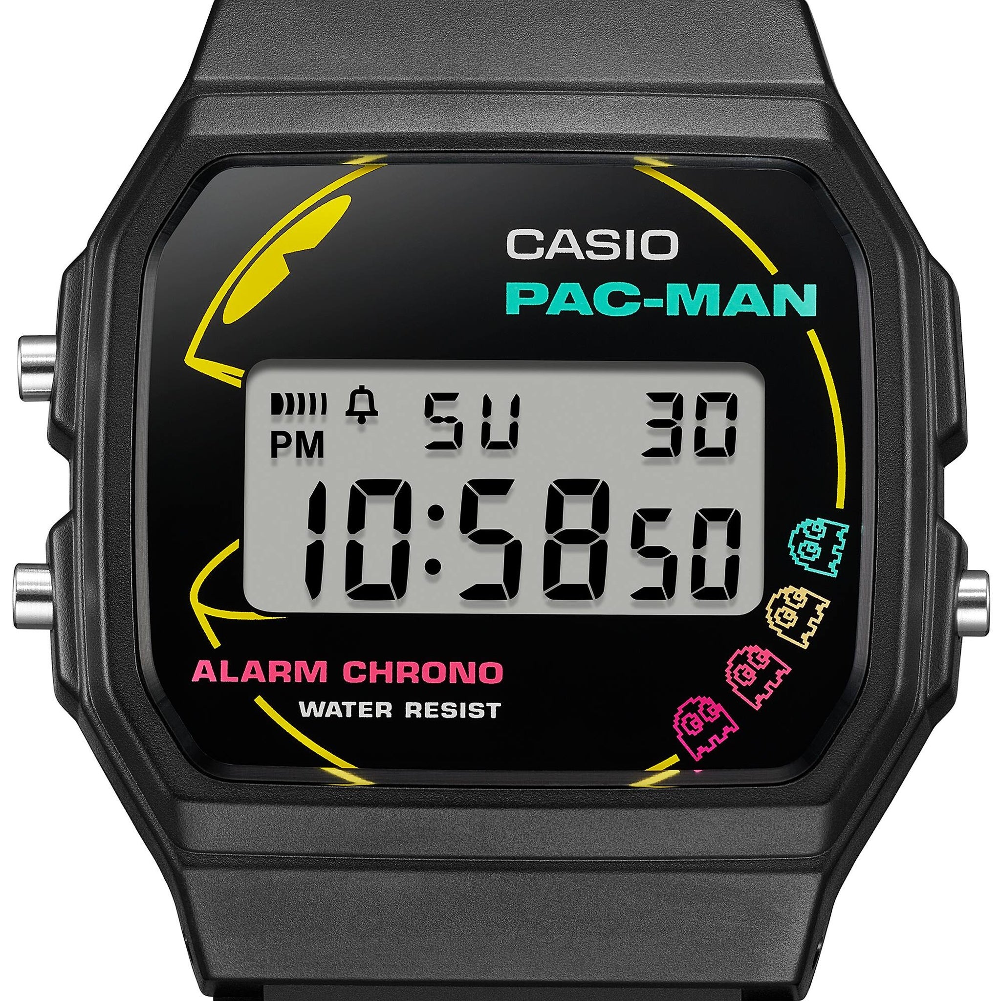 Casio Unisex F-91WPC-1A Digitalquarz-Uhr Schwarz Mehrfarbig