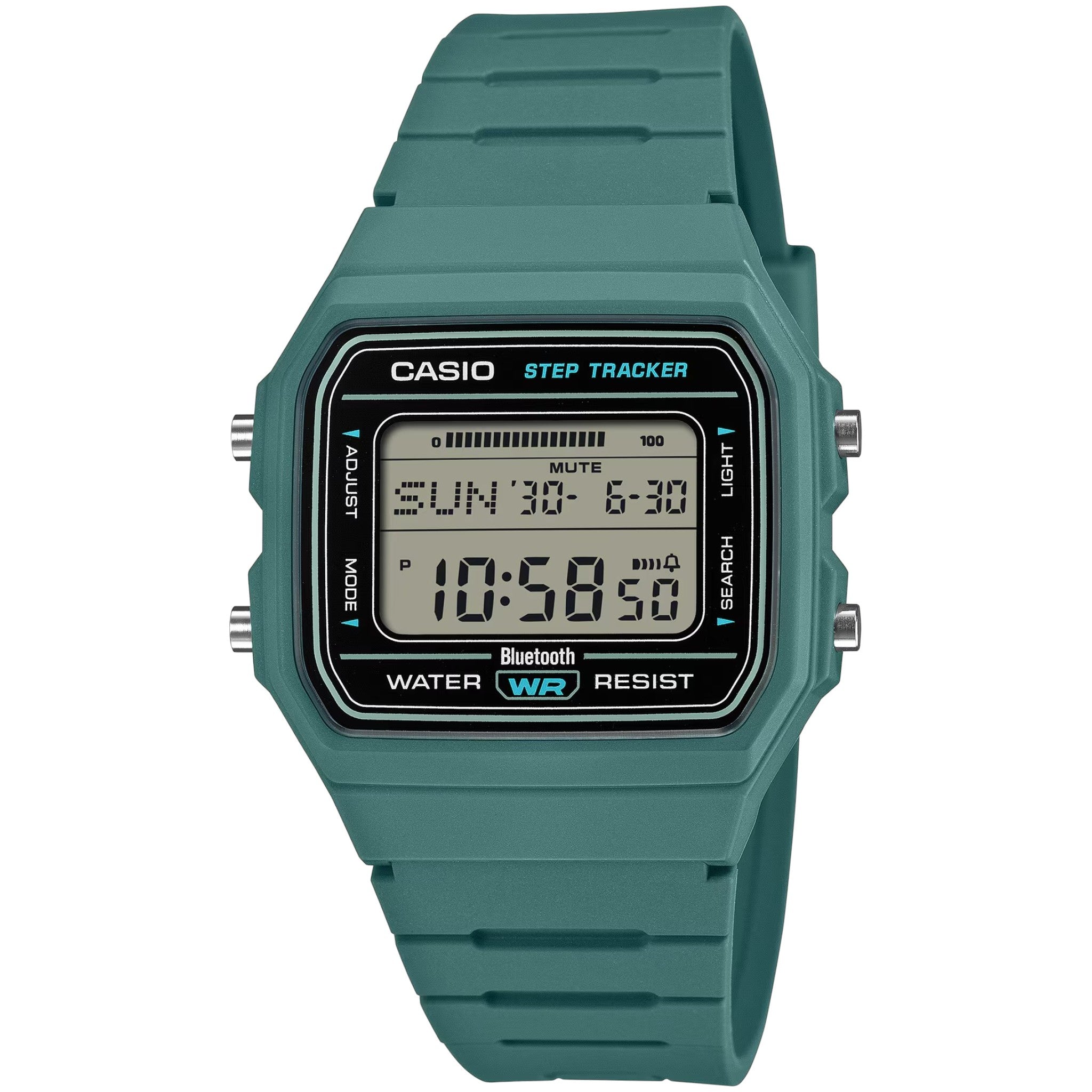 Casio Digitaluhr F-B100W-3A Grün Unisex Bluetooth