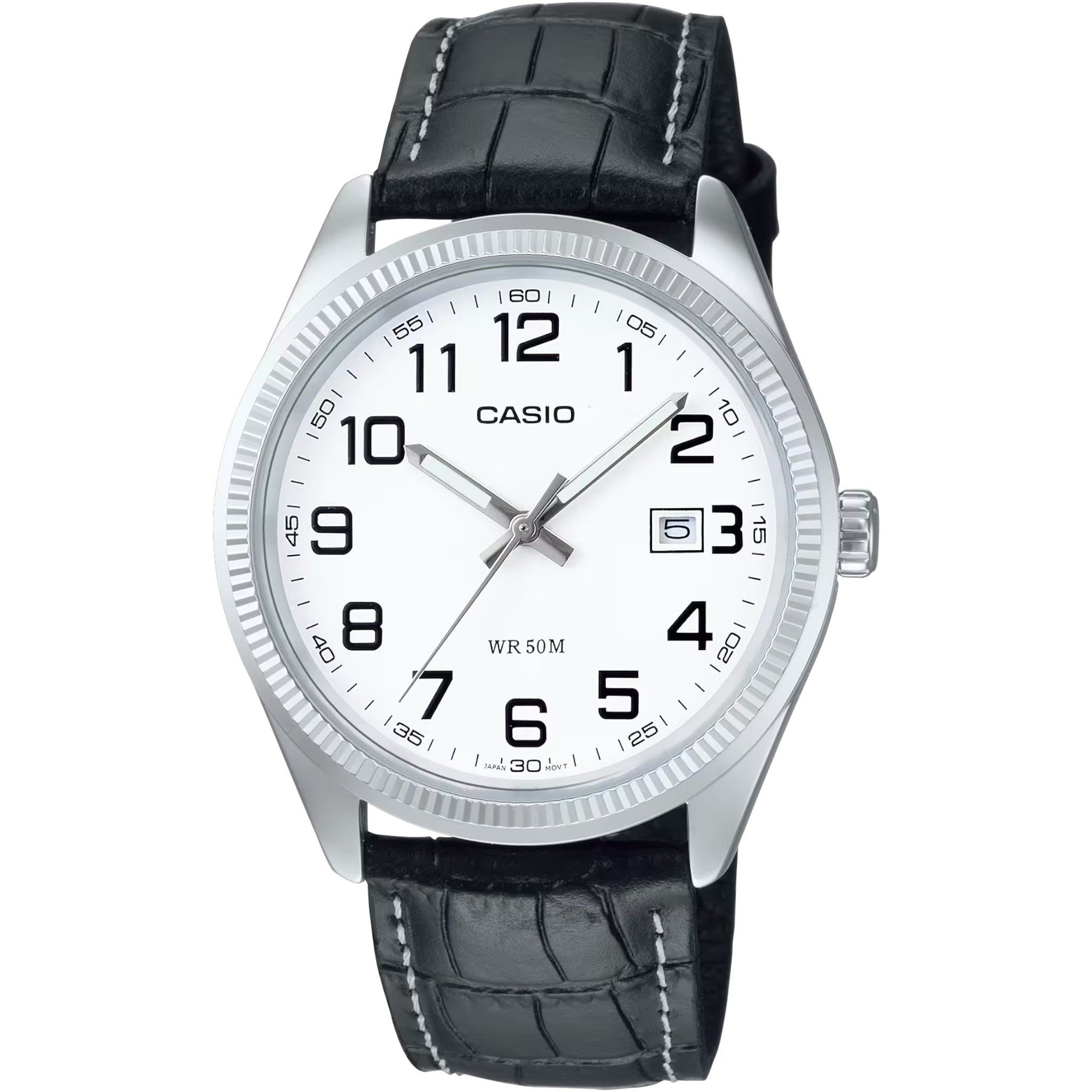 Casio Men's Watch MTP-1302PL-7B White Leather