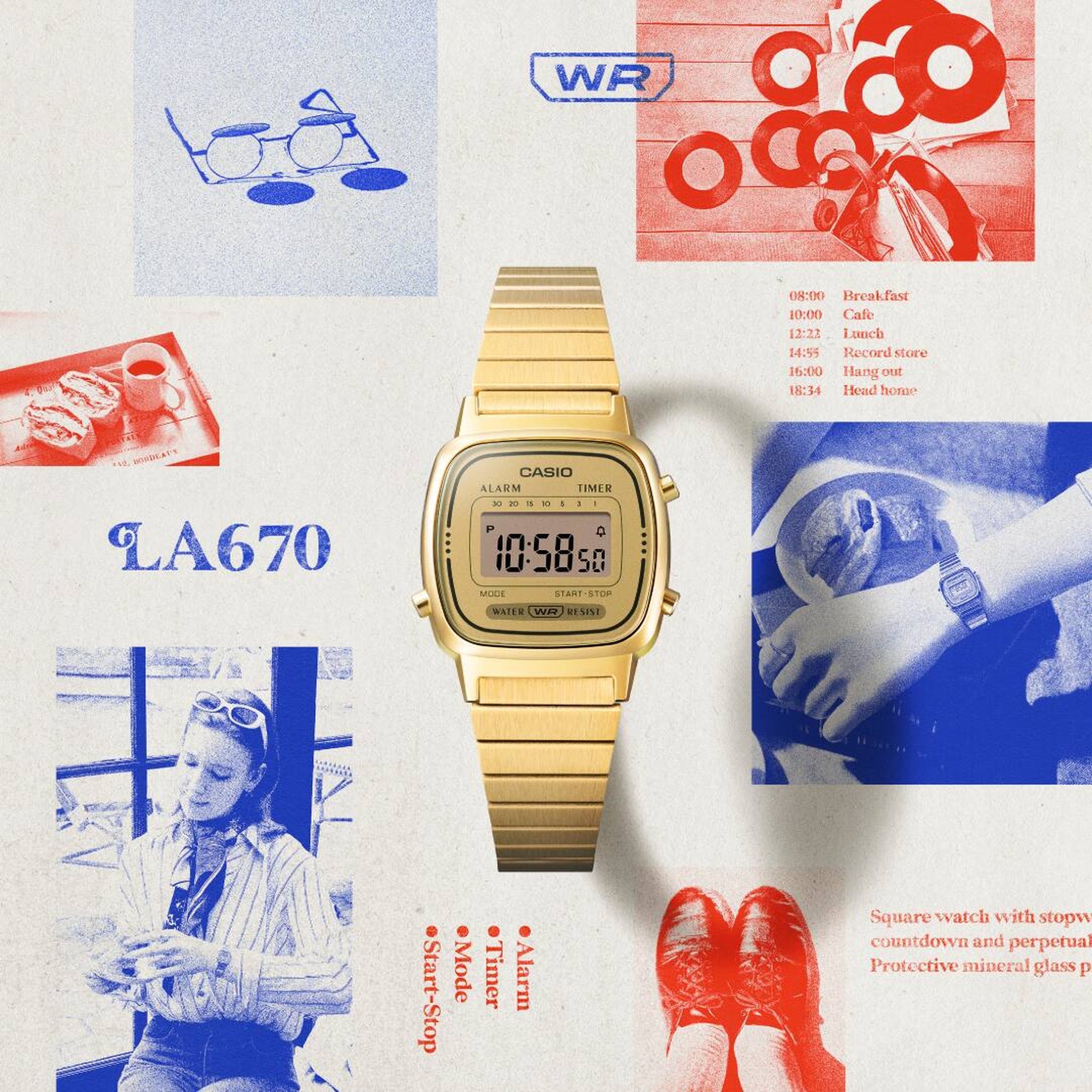 Casio Women's Vintage Watch LA670WGA-9D Quartz Digital Gold