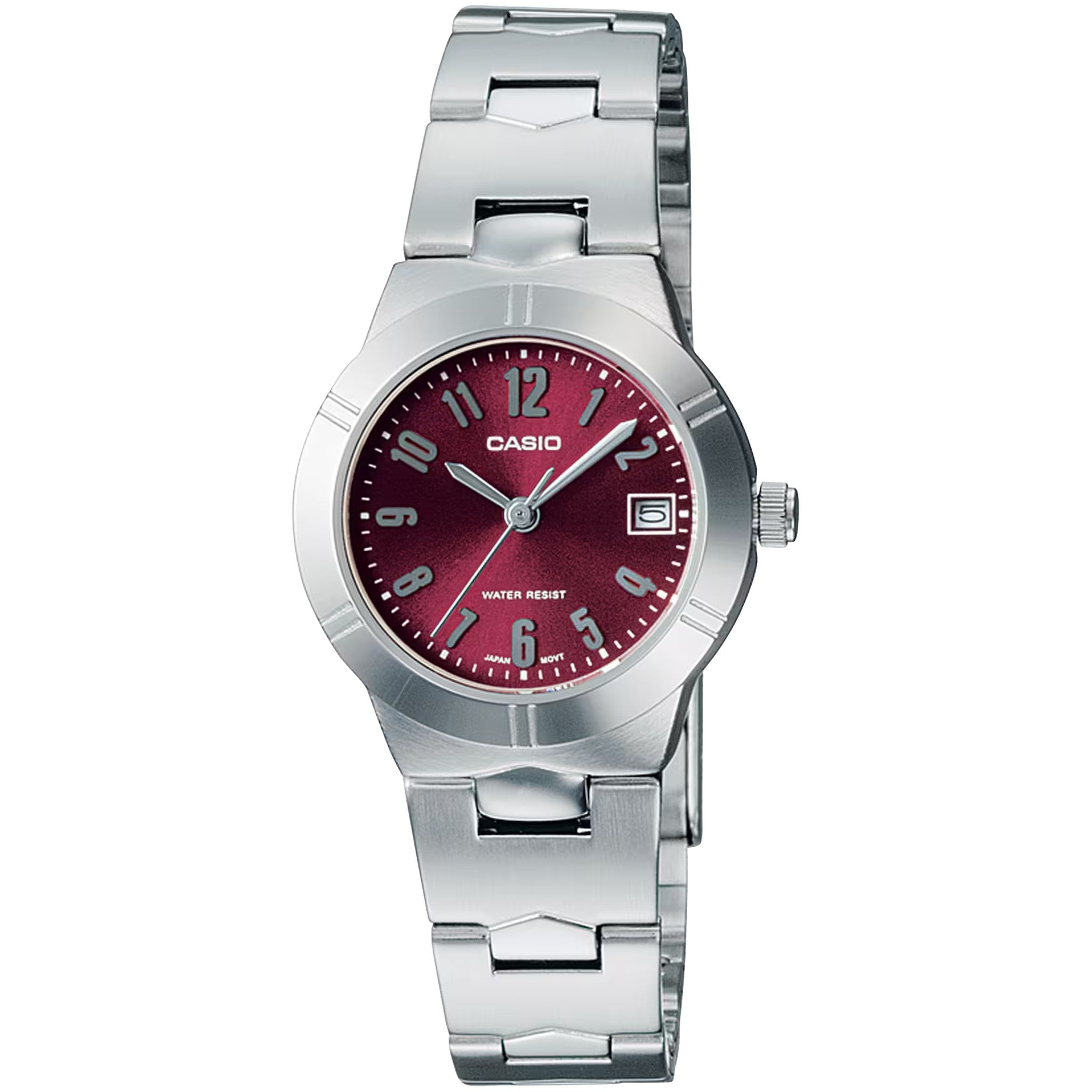 Montre Casio Femme LTP-1241D-4A2 Quartz Analogique Argent Rouge