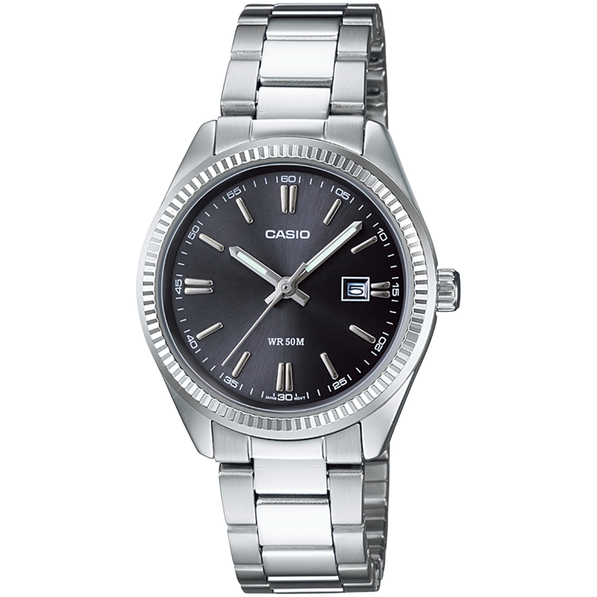 Montre Casio Femme LTP-1302D-1A1 Quartz Analogique Argent Noir