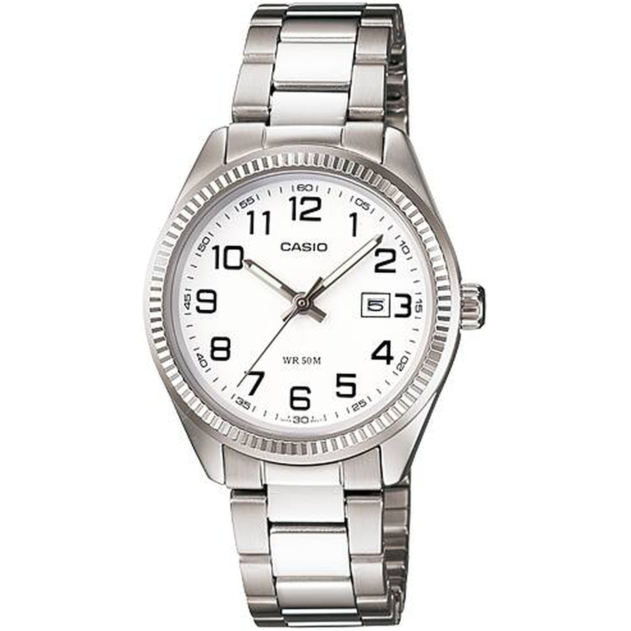 Montre Casio Femme LTP-1302D-7B Quartz Analogique Argent Blanc
