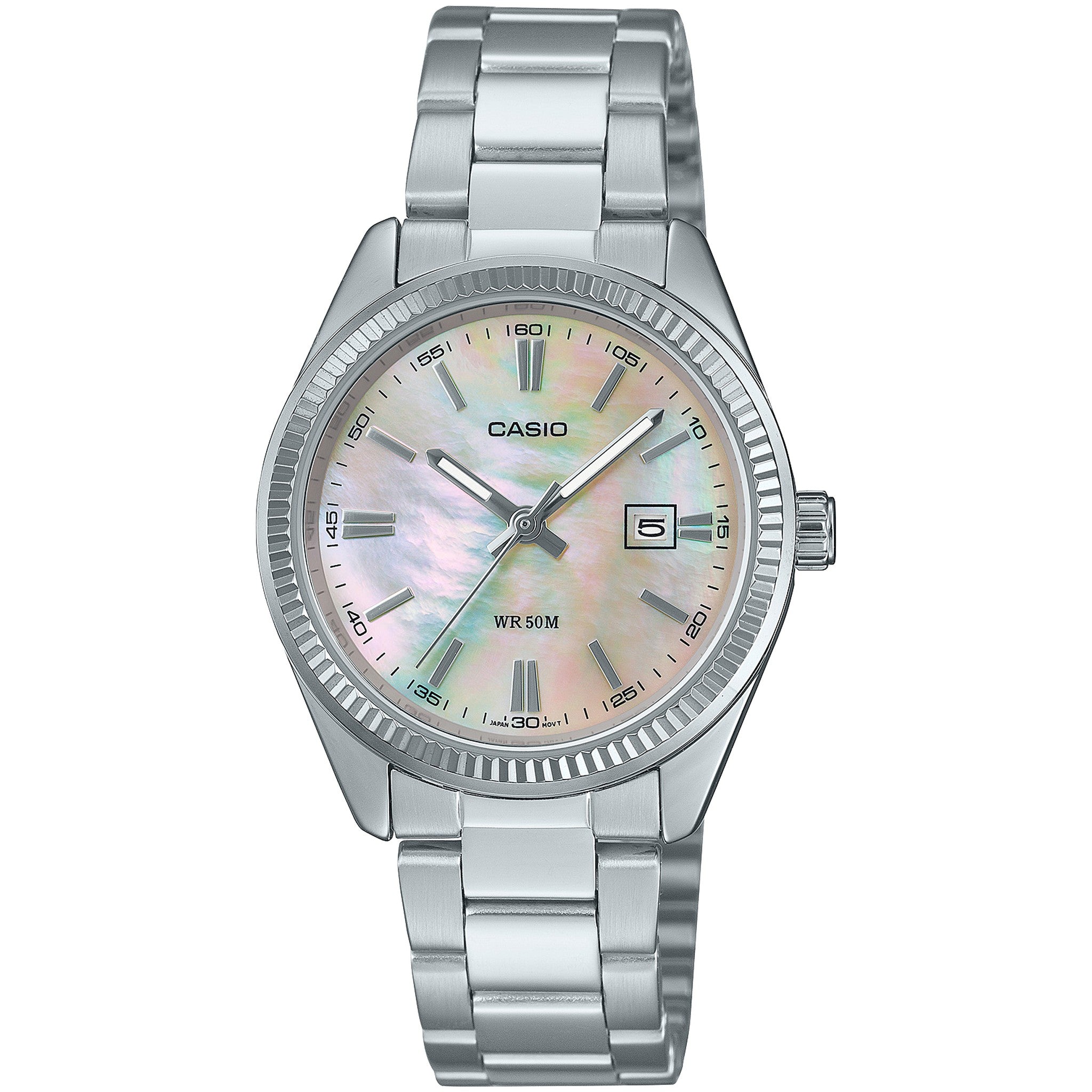 Montre Casio Femme LTP-1302DS-4A Quartz Analogique Argent Nacré