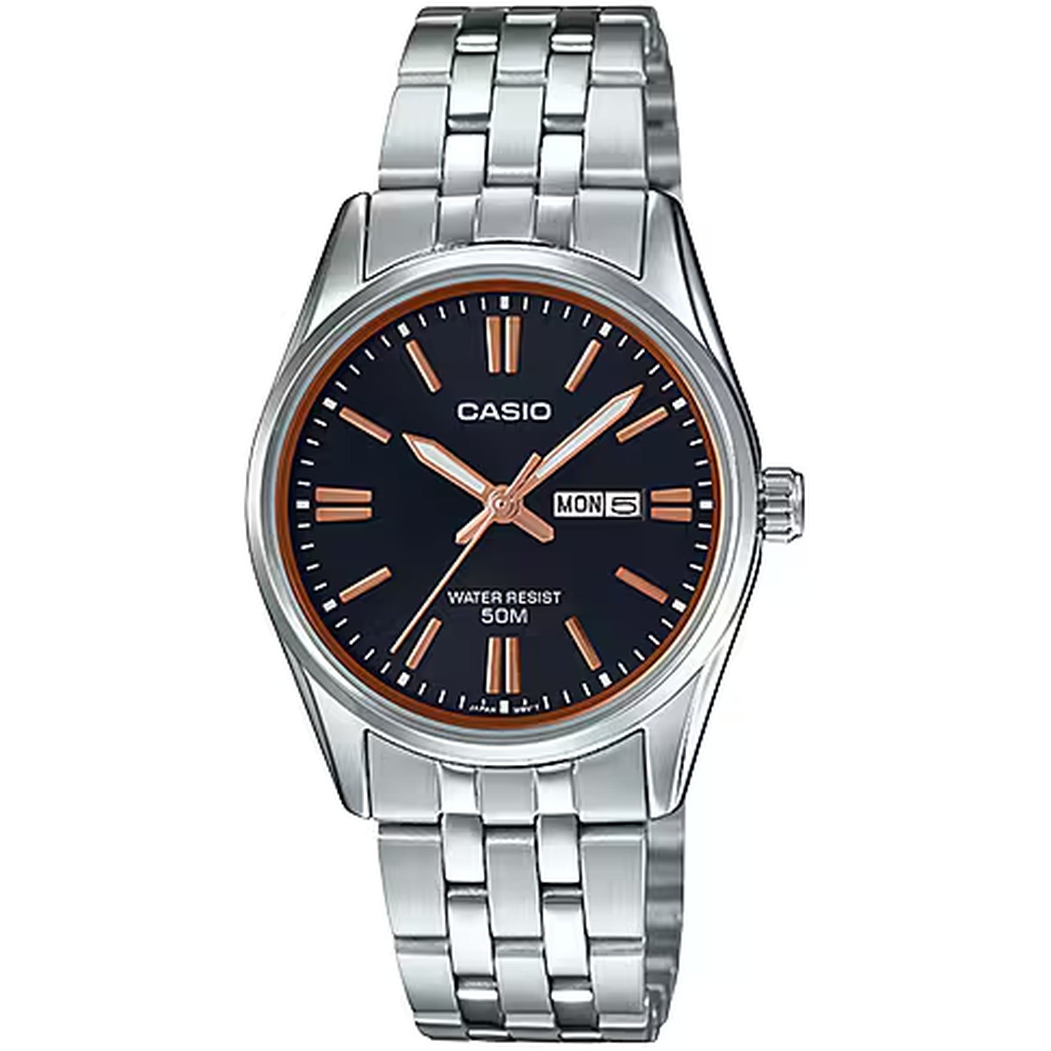 Montre Casio Femme LTP-1335D-1A2 Quartz Analogique Argent Noir