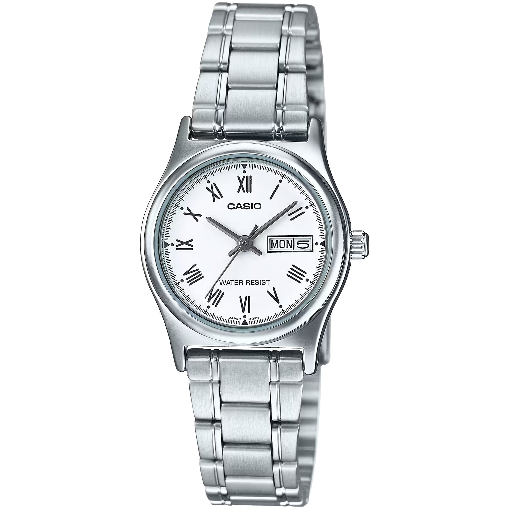 Casio Damenuhr LTP-V006D-7B Quarz Analog Silber Weiß