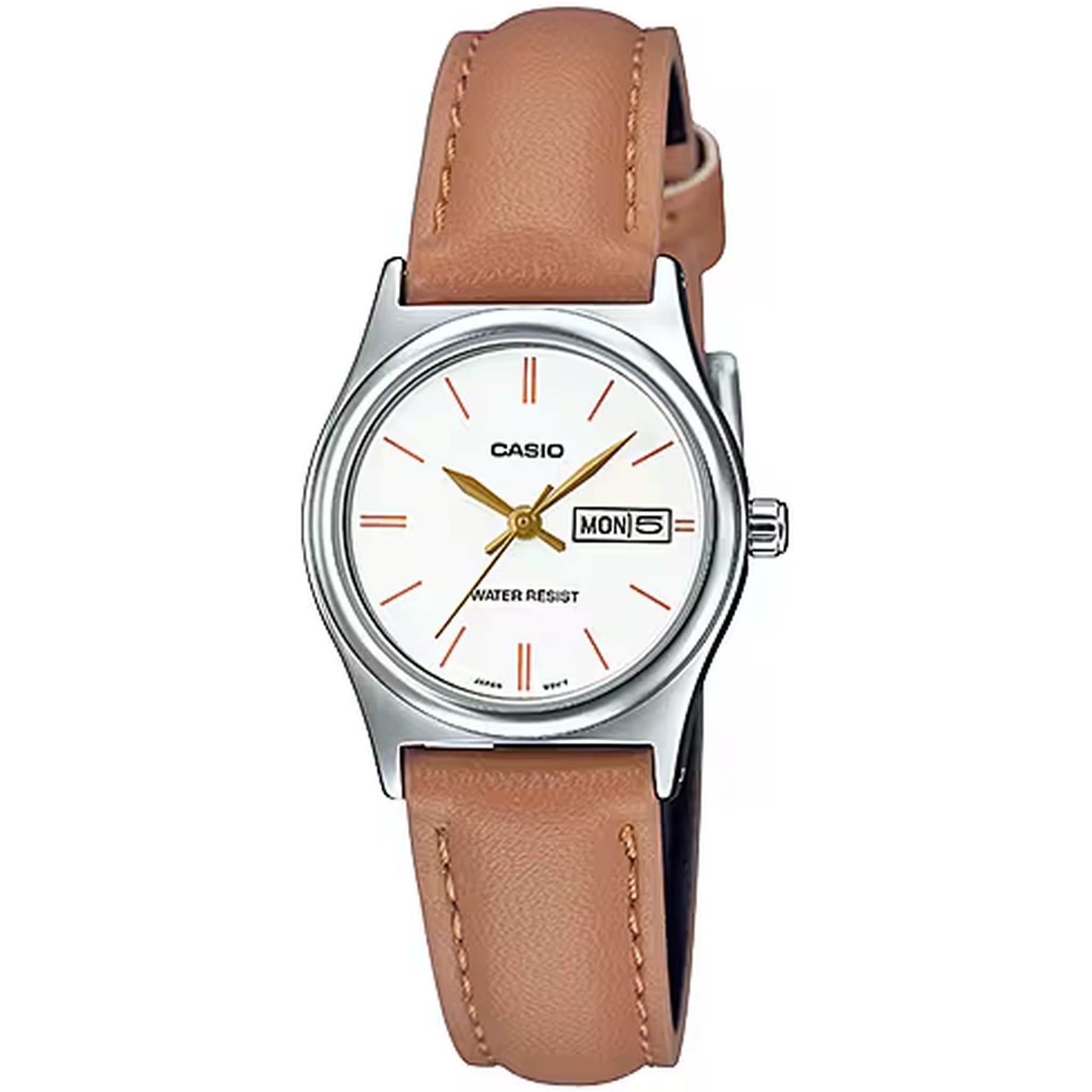 Casio Damenuhr LTP-V006L-7B2 Quarz Analog Silber Weiß