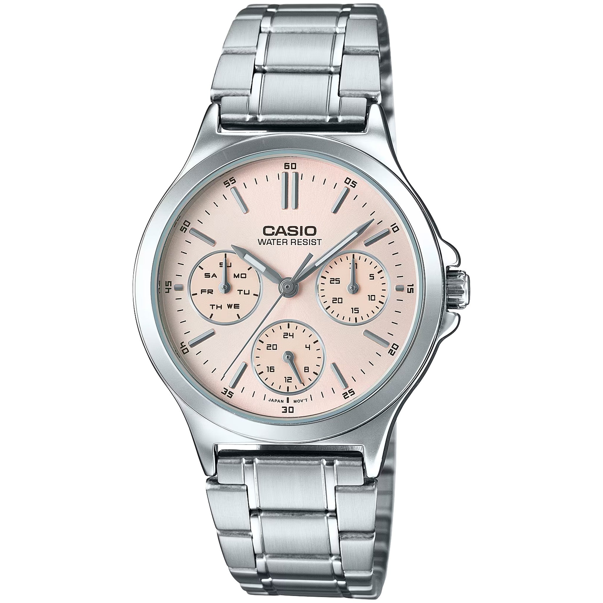 Casio Damenuhr LTP-V300D-4A Quarz Analog Silber Rose