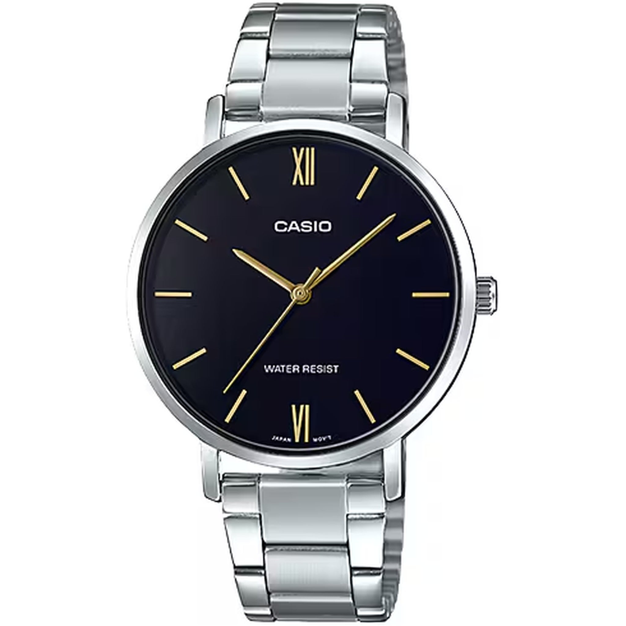 Casio Damenuhr LTP-VT01D-1B Quarz Analog Silber Schwarz