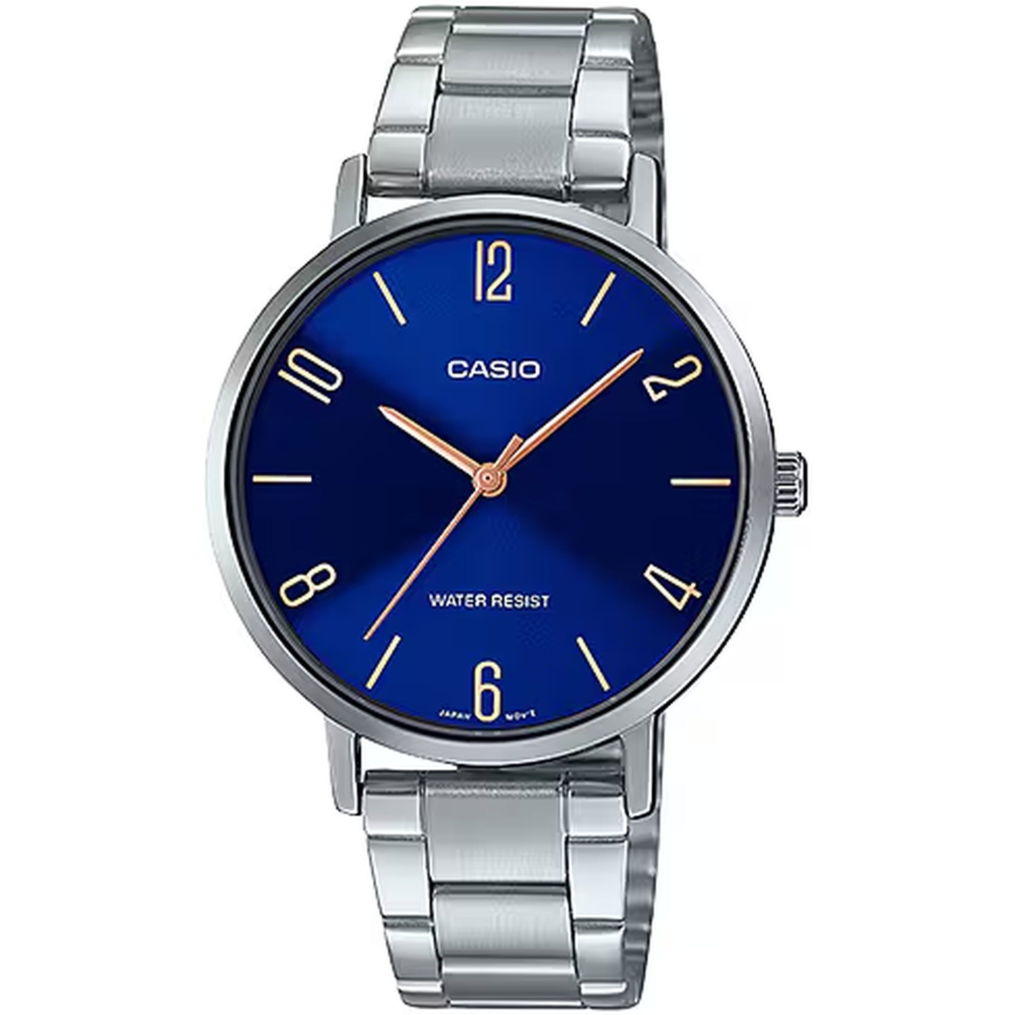 Casio Damenarmbanduhr LTP-VT01D-2B2 Quarz Analog Silber Blau