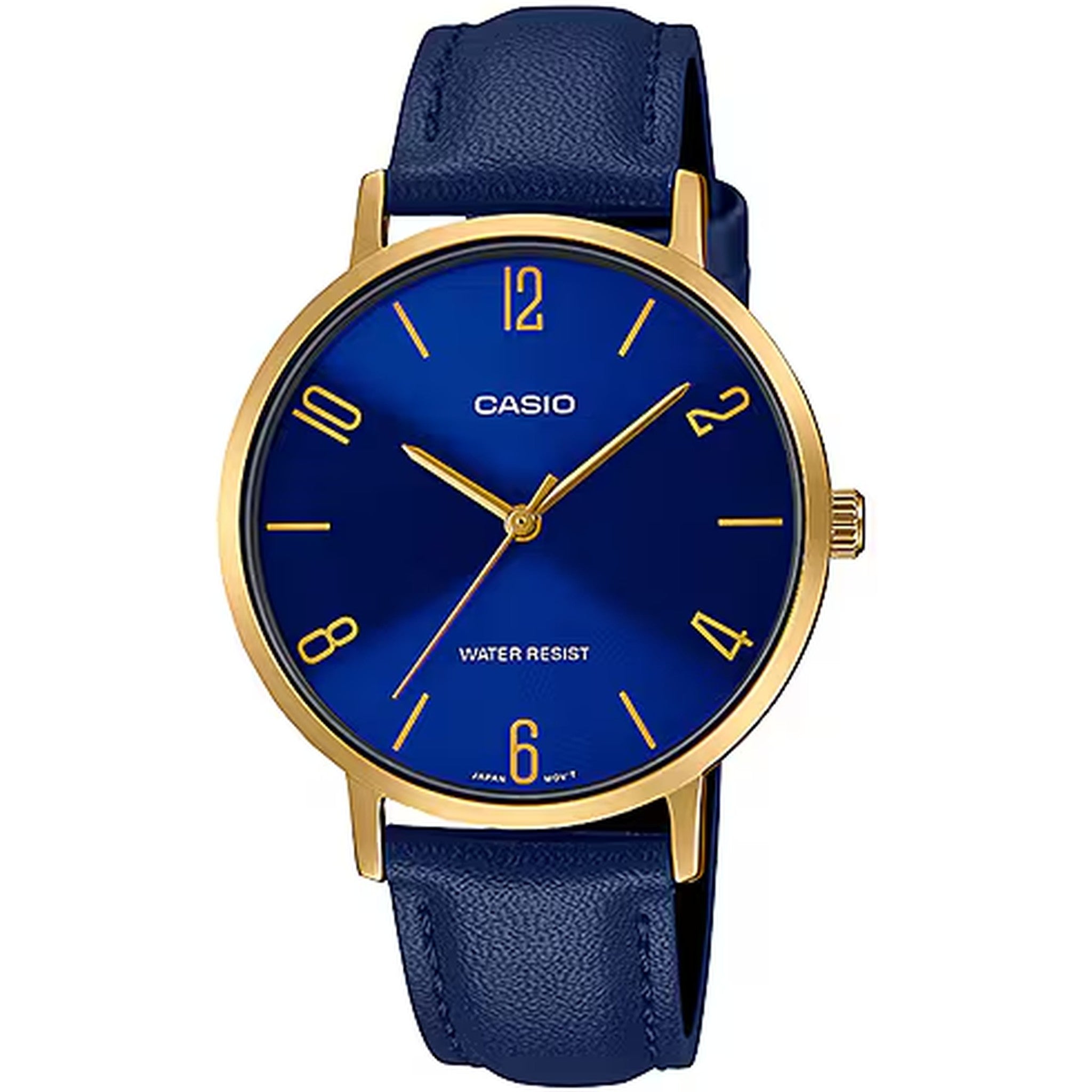 Casio Damenuhr LTP-VT01GL-2B Quarz Analog Gold Blau