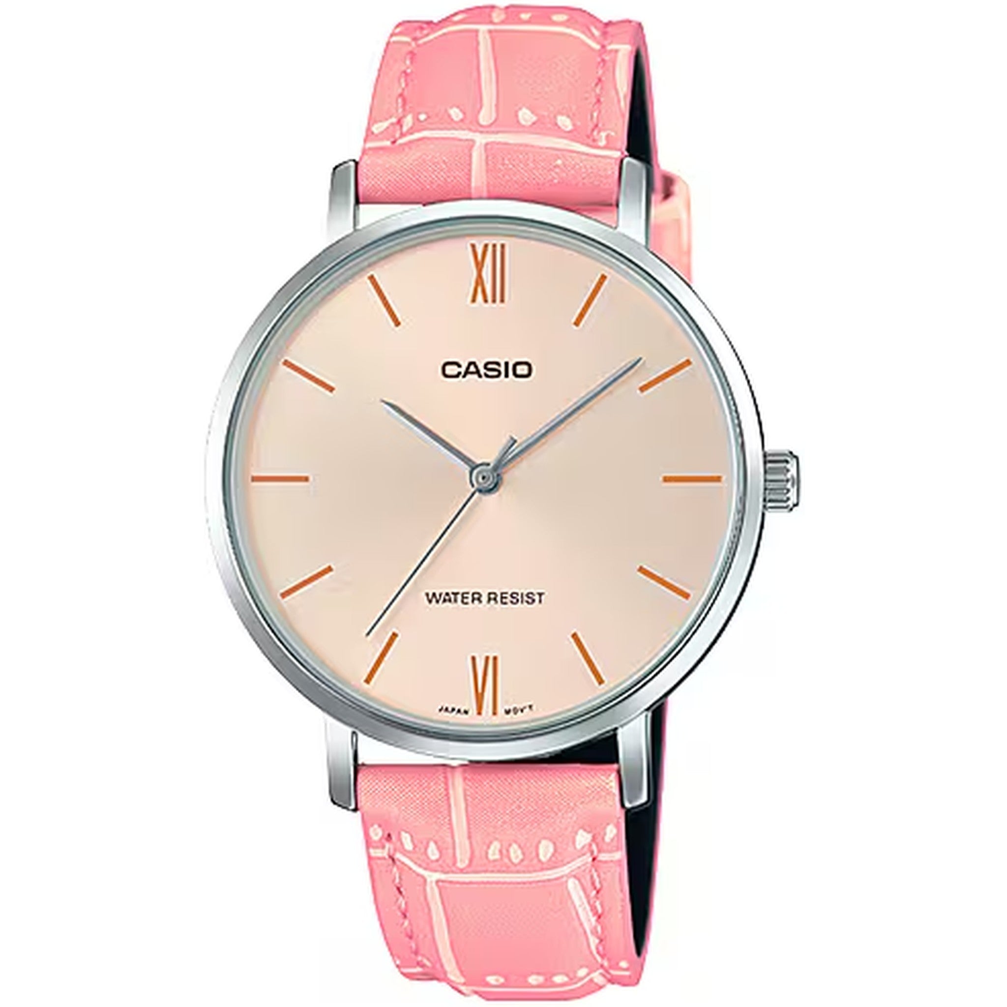 Casio Damenuhr LTP-VT01L-4B Quarz Analog Silber Rose