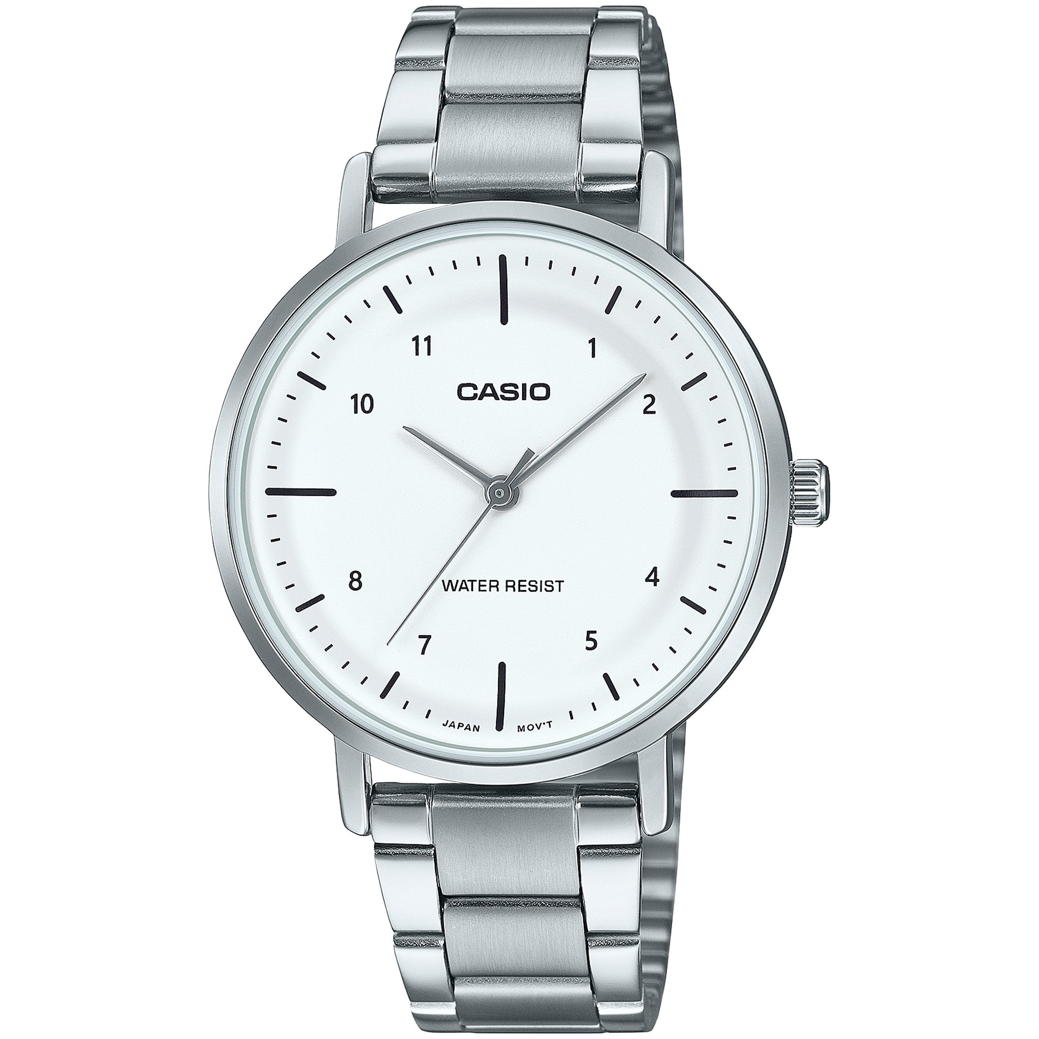 Casio Damenuhr LTP-VT03D-7B Quarz Analog Silber Weiß