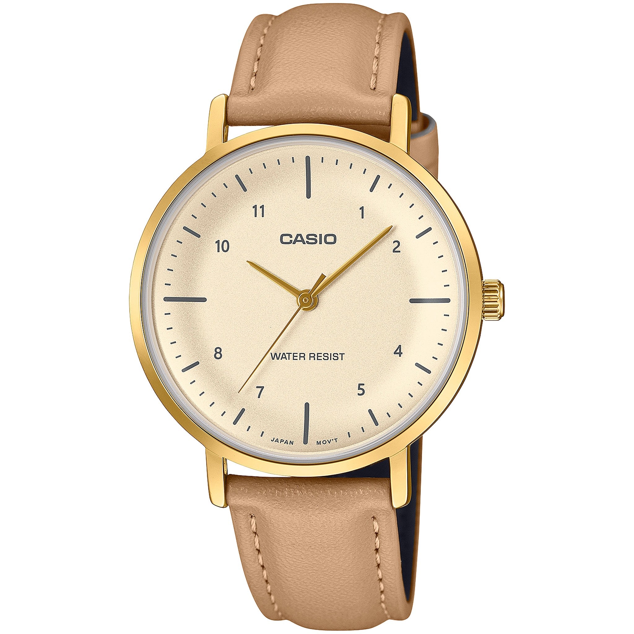 Casio Damenuhr LTP-VT03GL-4B Quarz Analog Gold Weiß