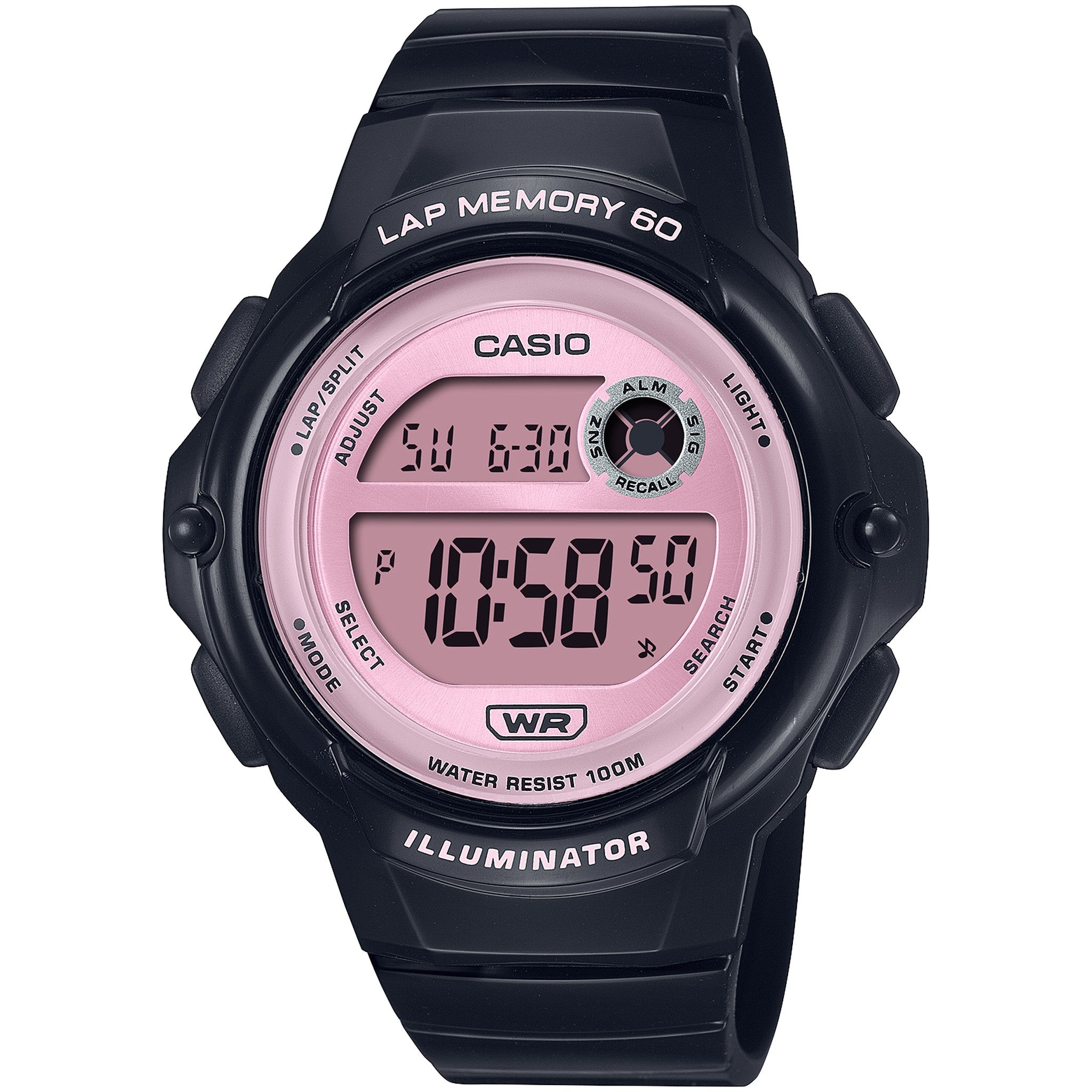 Casio Damenarmbanduhr LWS-1200H-1A2 Quarz Digital Schwarz Rosa