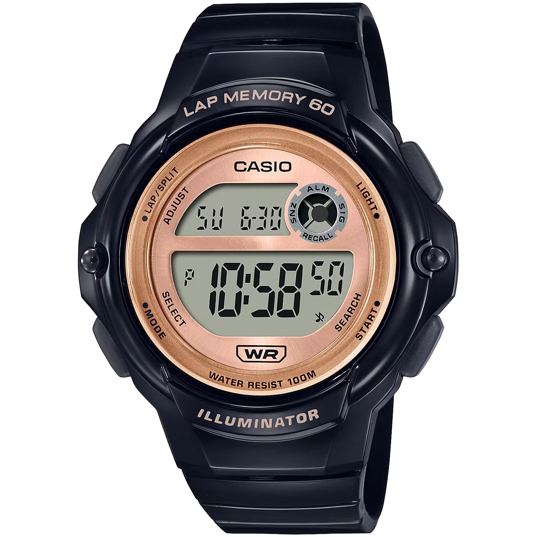 Casio Damenarmbanduhr LWS-1200H-1A Quarz Digital Schwarz Rosa