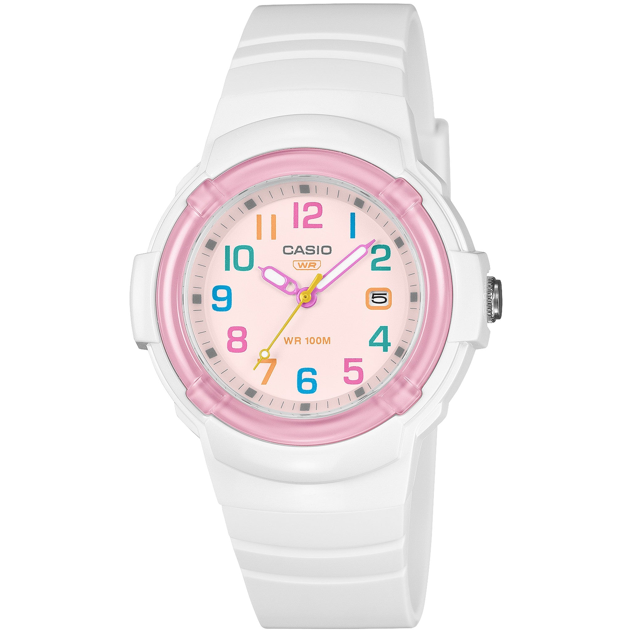 Casio Damenuhr LX-800H-7A1 Quarz Analog Weiß Rosa