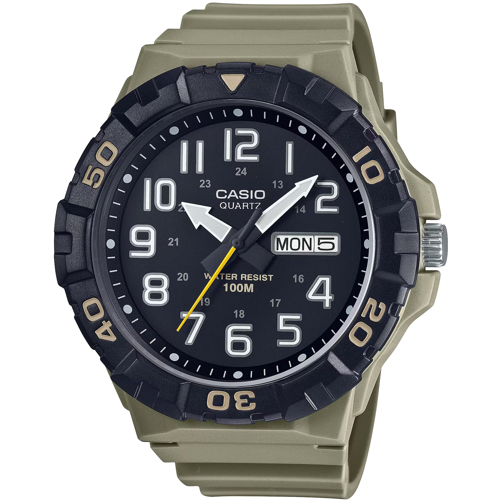 Casio Herrenuhr MRW-210H-5A Quarz Analog Grün Schwarz