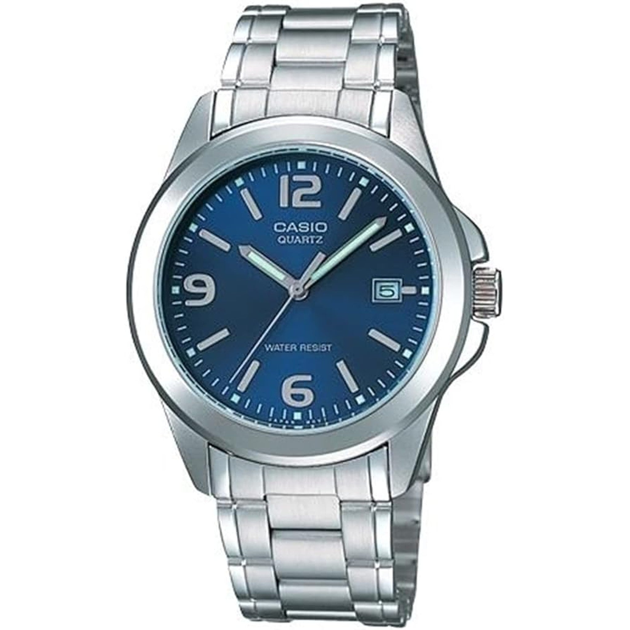 Casio Herrenuhr MTP-1215A-2A Quarz Analog Silber Schwarz
