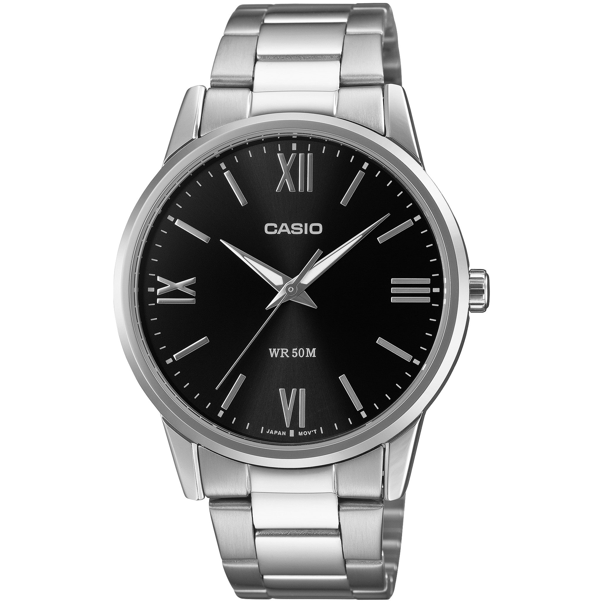 Casio Herrenuhr MTP-1303DD-1A Quarz Analog Silber Schwarz