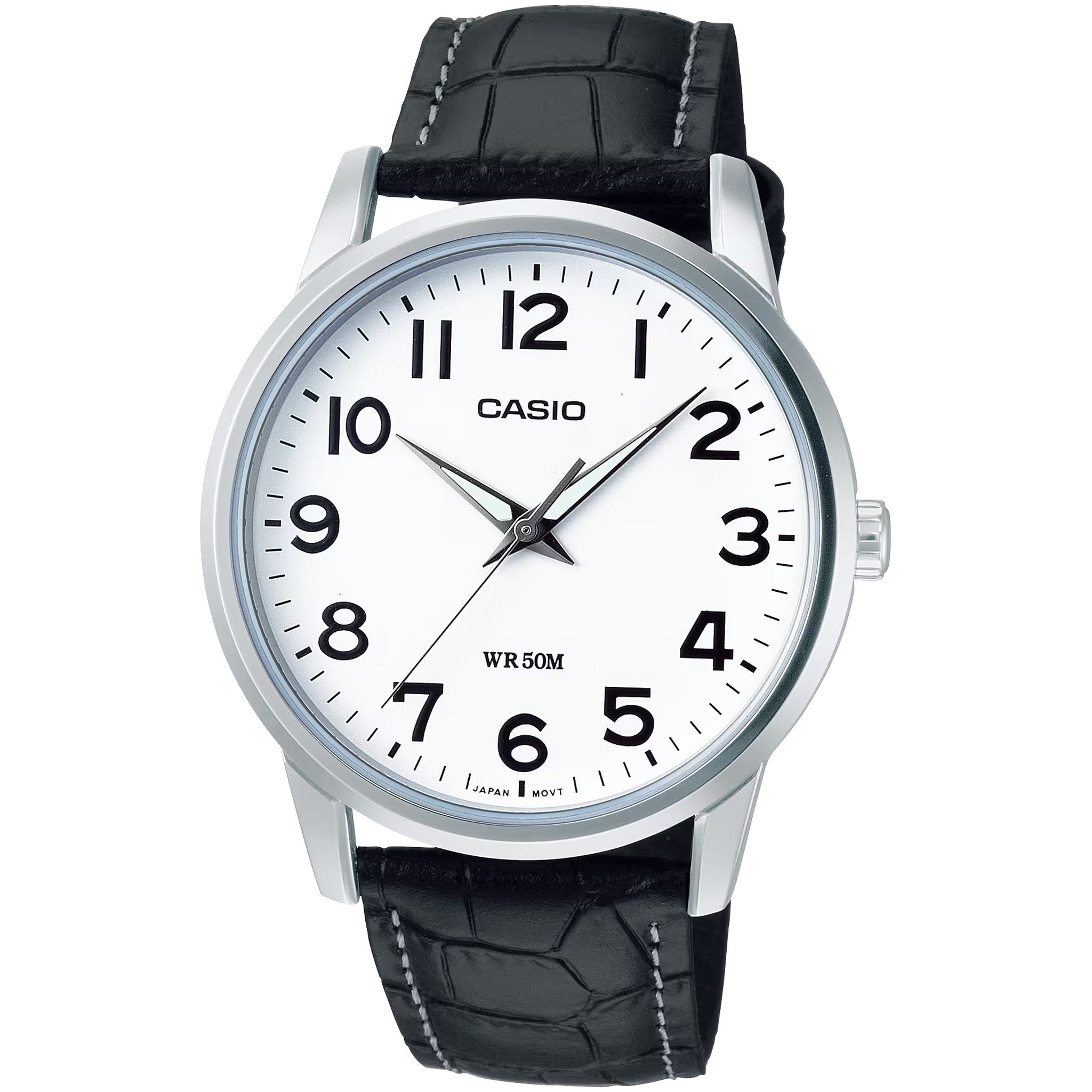 Casio Herrenuhr MTP-1303L-7B Quarz Analog Schwarz Weiß