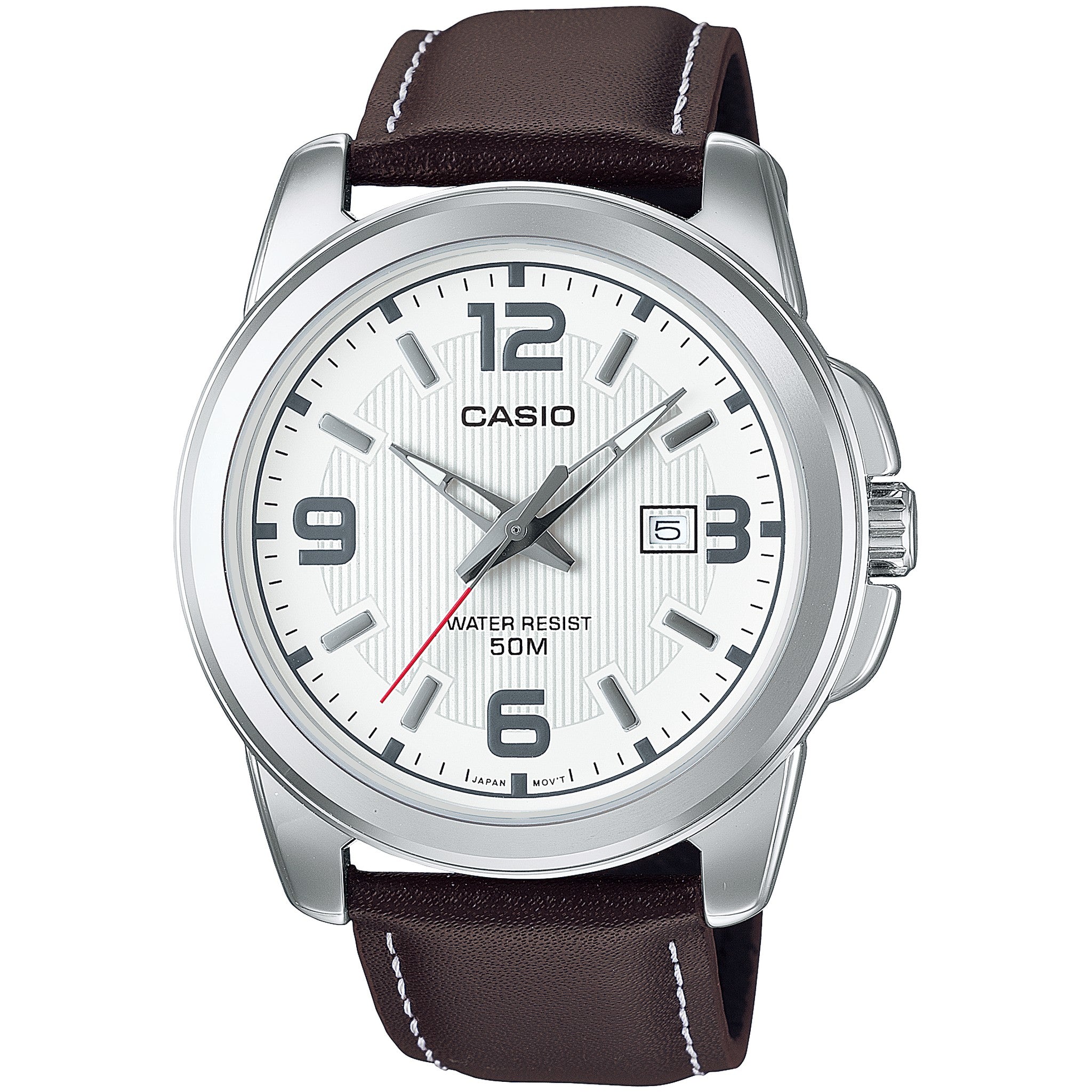 Casio Herrenuhr MTP-1314L-7A Quarz Analog Silber Weiß