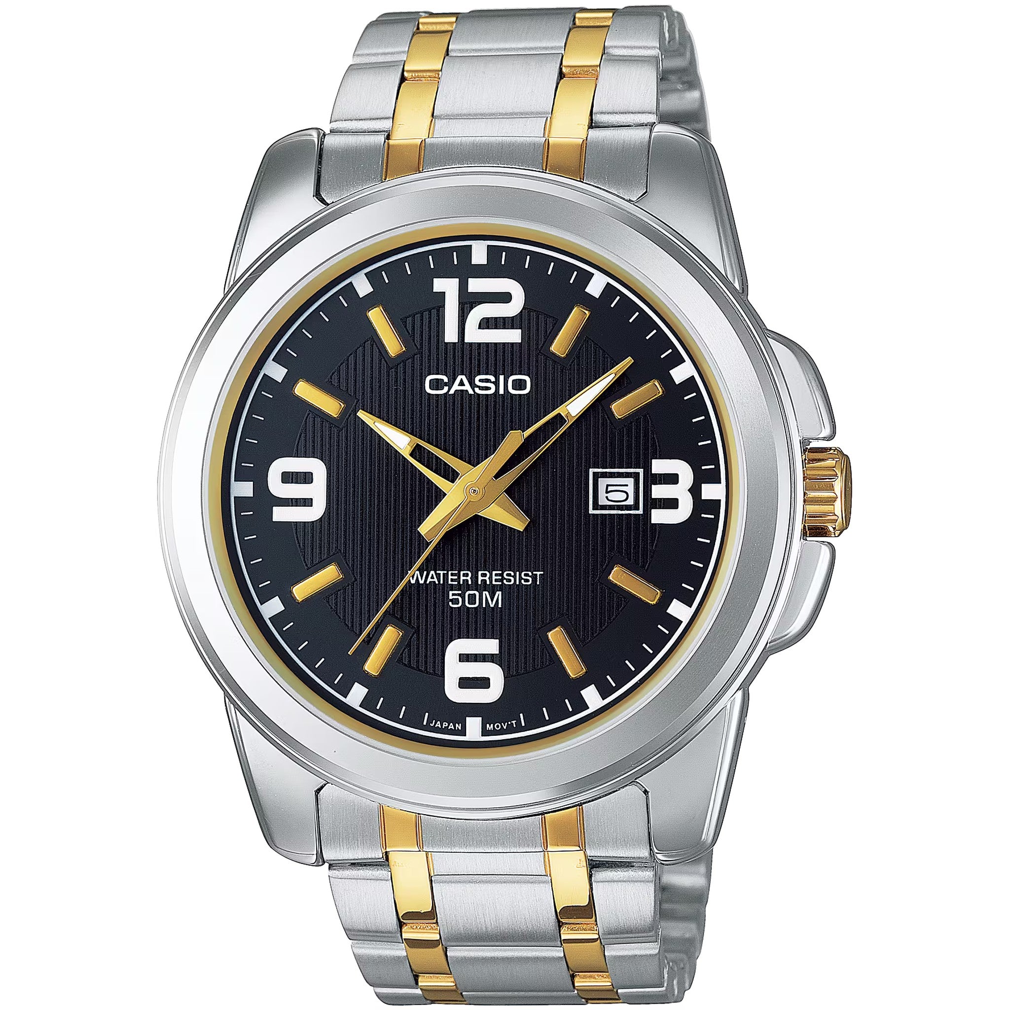Casio Herrenuhr MTP-1314SG-1A Quarz Analog Silber Schwarz