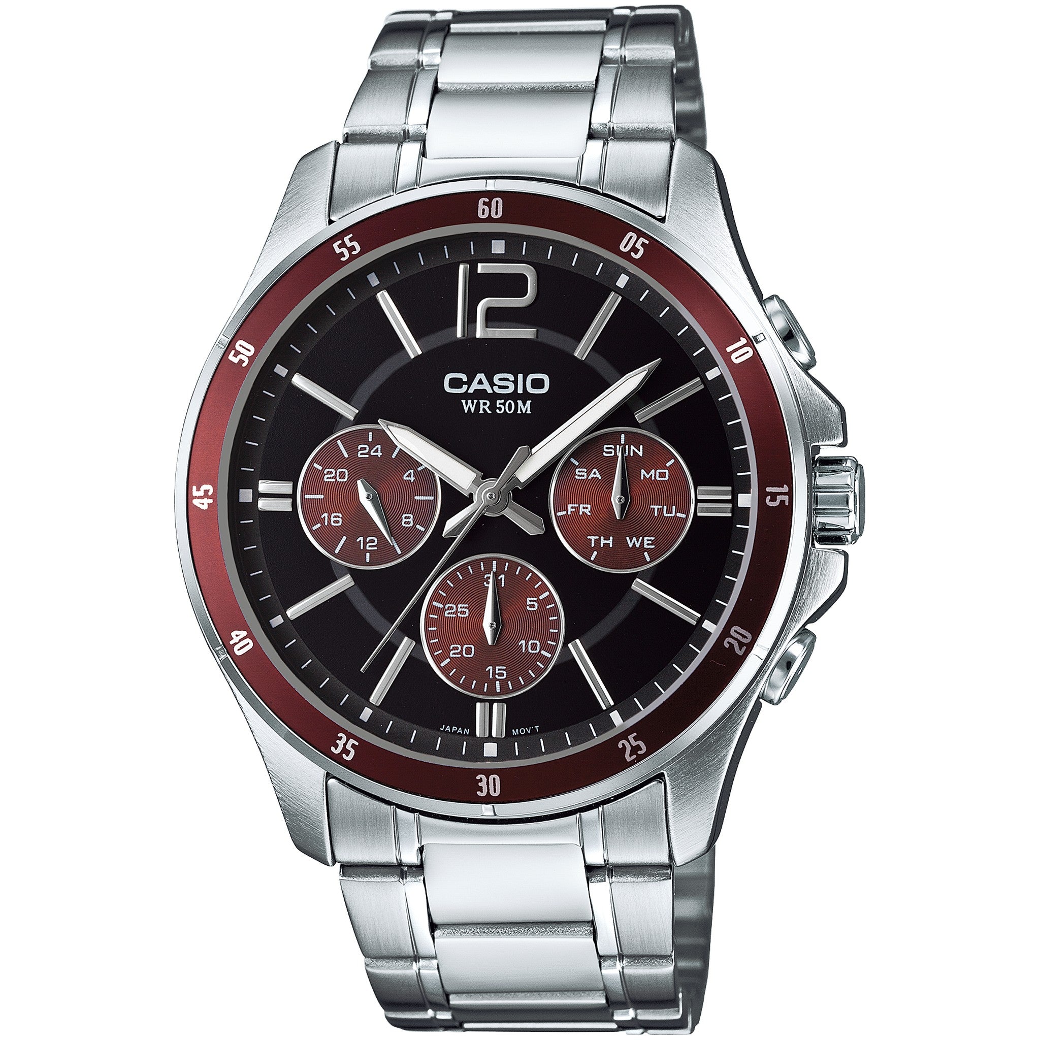 Casio Herrenuhr MTP-1374D-5A Quarz Analog Gelb Silber