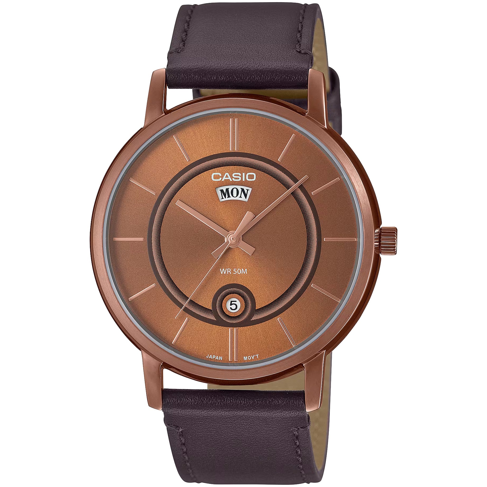 Casio Men's Watch MTP-B120RL-5A Quartz Analog Rose Gold