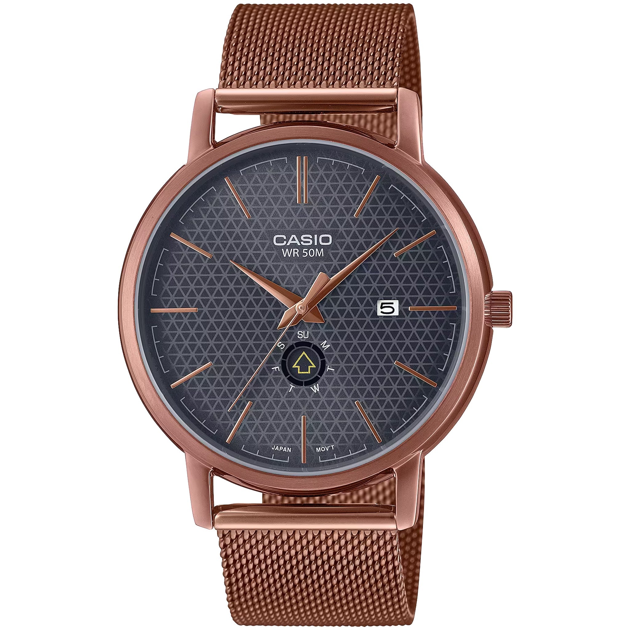 Montre Casio Homme MTP-B125MR-8A Quartz Analogique Or Rose Noir