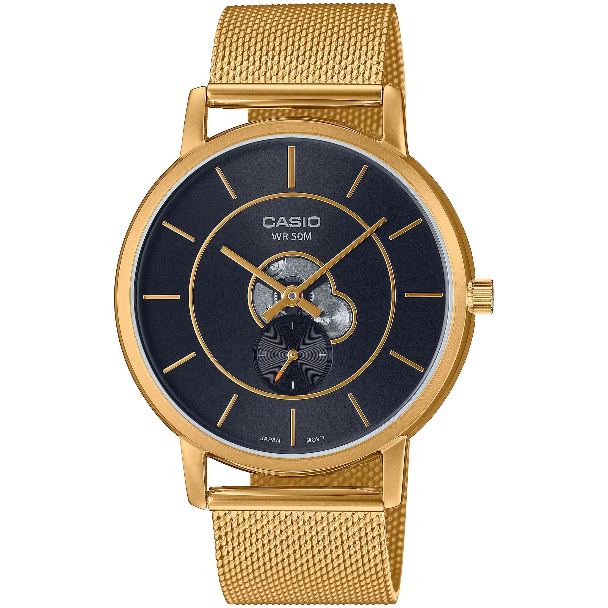 Casio Herrenuhr MTP-B130MG-1A Quarz Analog Gold Schwarz