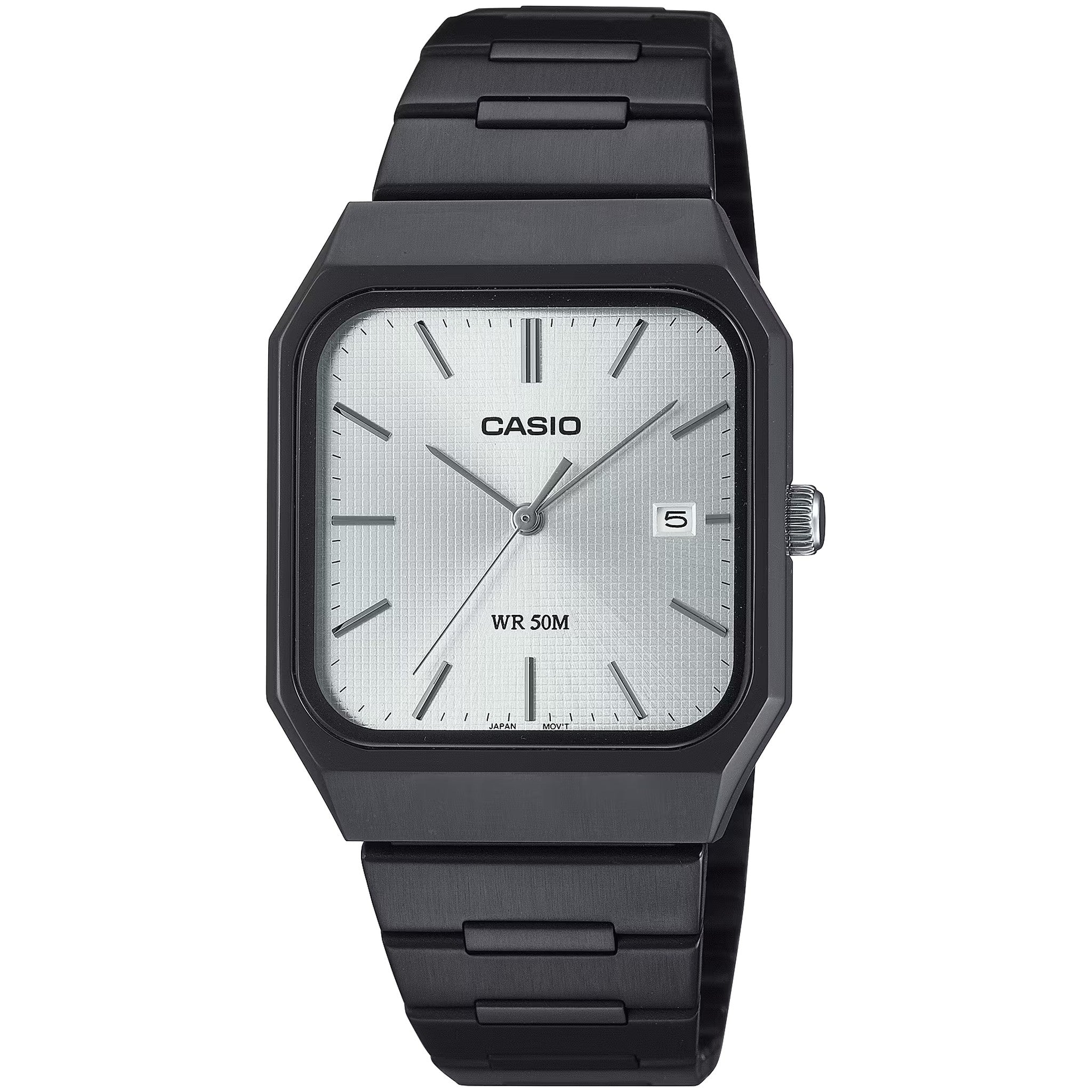 Casio Men's Watch MTP-B185B-7A Quartz Analog Black Silver