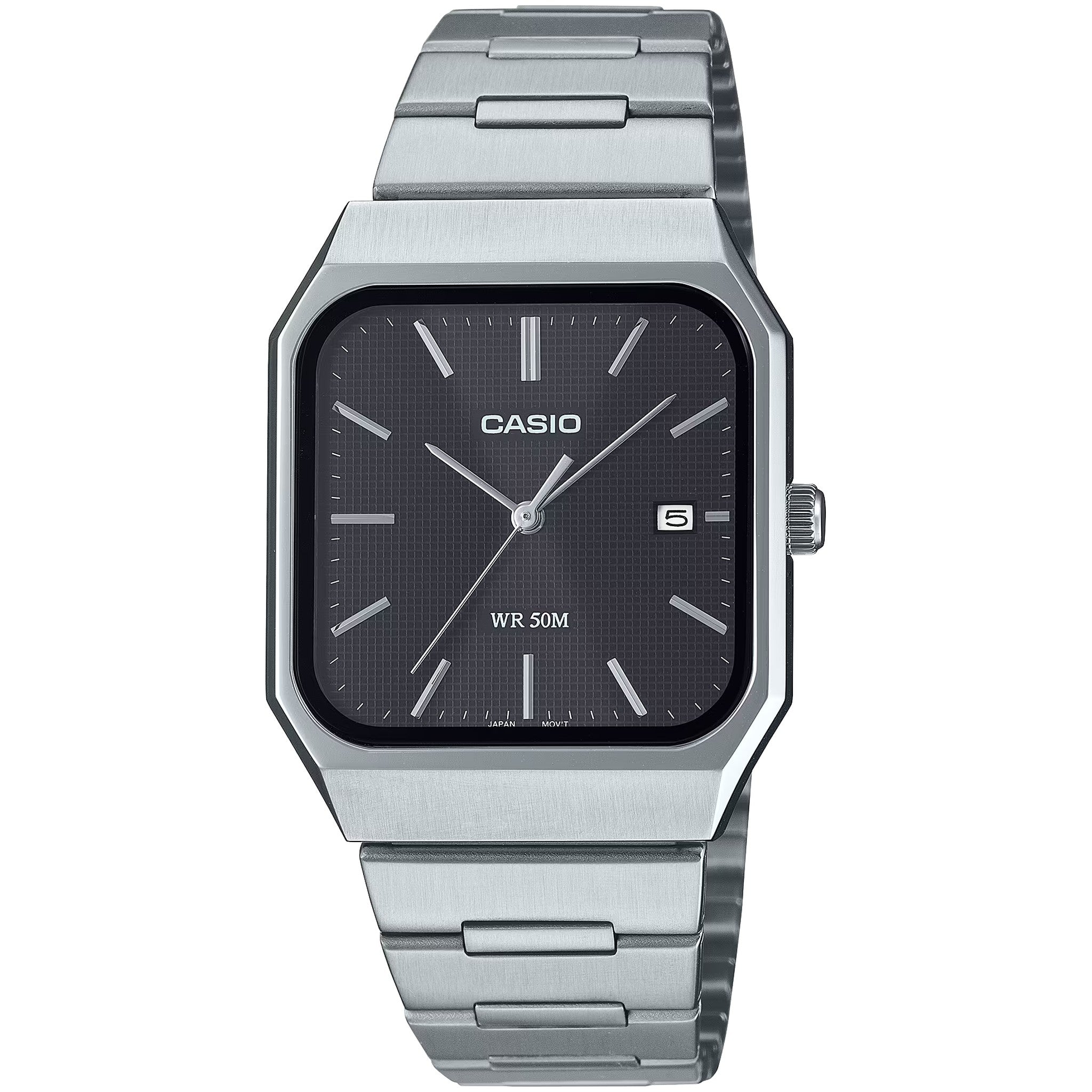 Casio Men's Watch MTP-B185D-1A Quartz Analog Silver Black