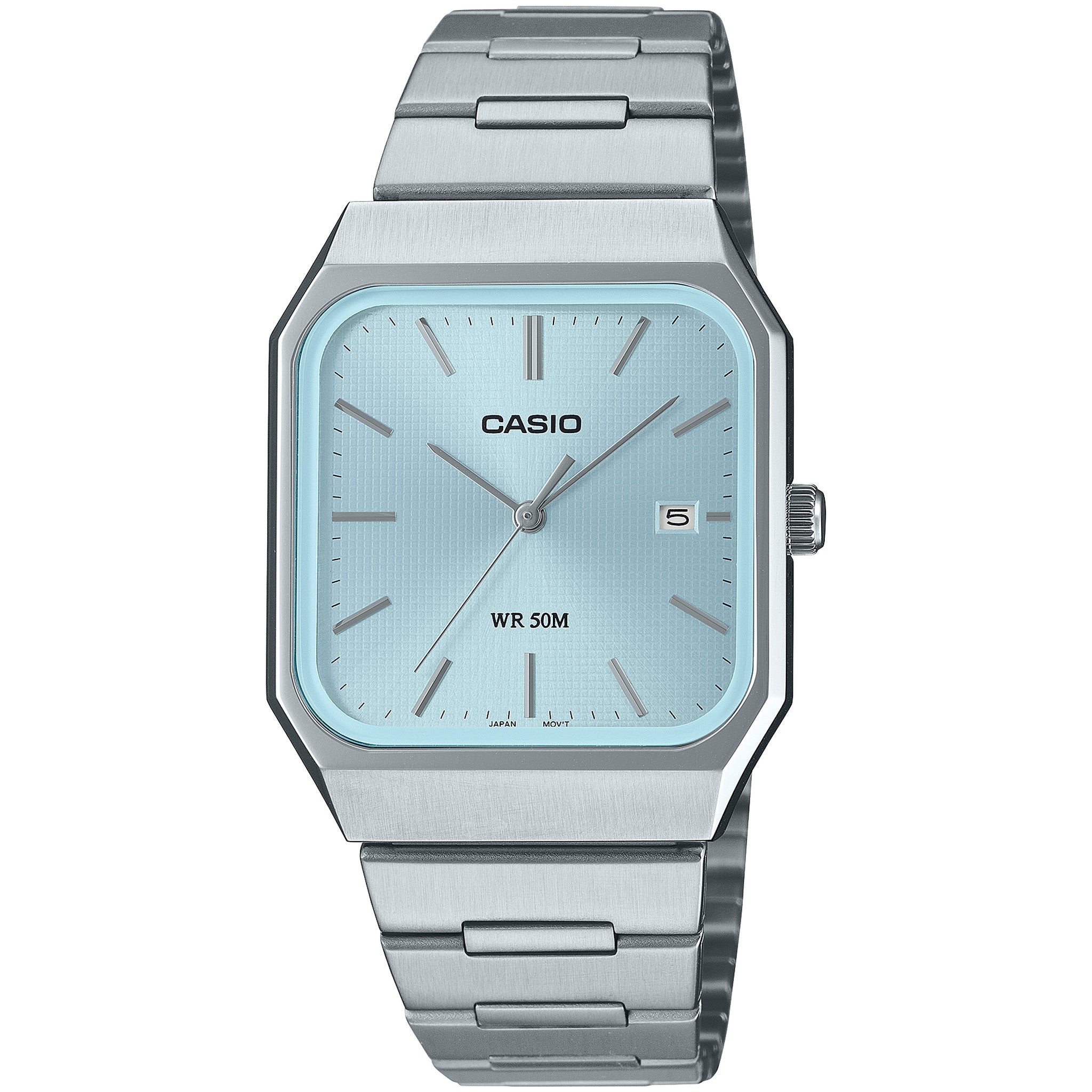 Casio Men's Watch MTP-B185D-2A2 Quartz Analog Silver Blue
