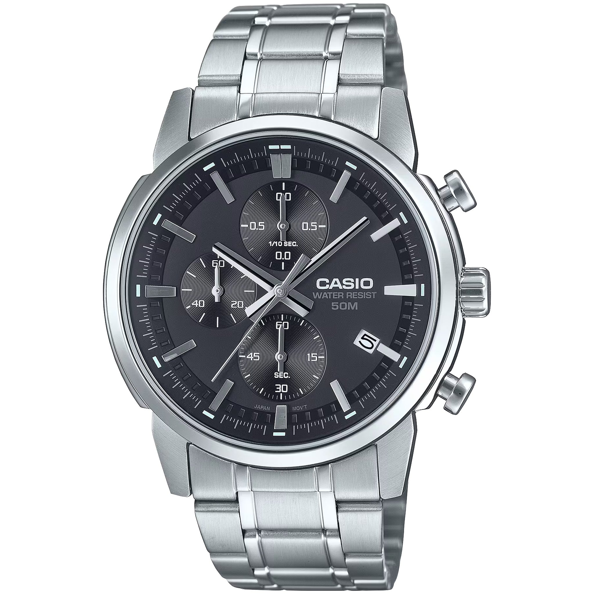 Casio Men's Watch MTP-E510D-1A1 Quartz Analog Silver Black