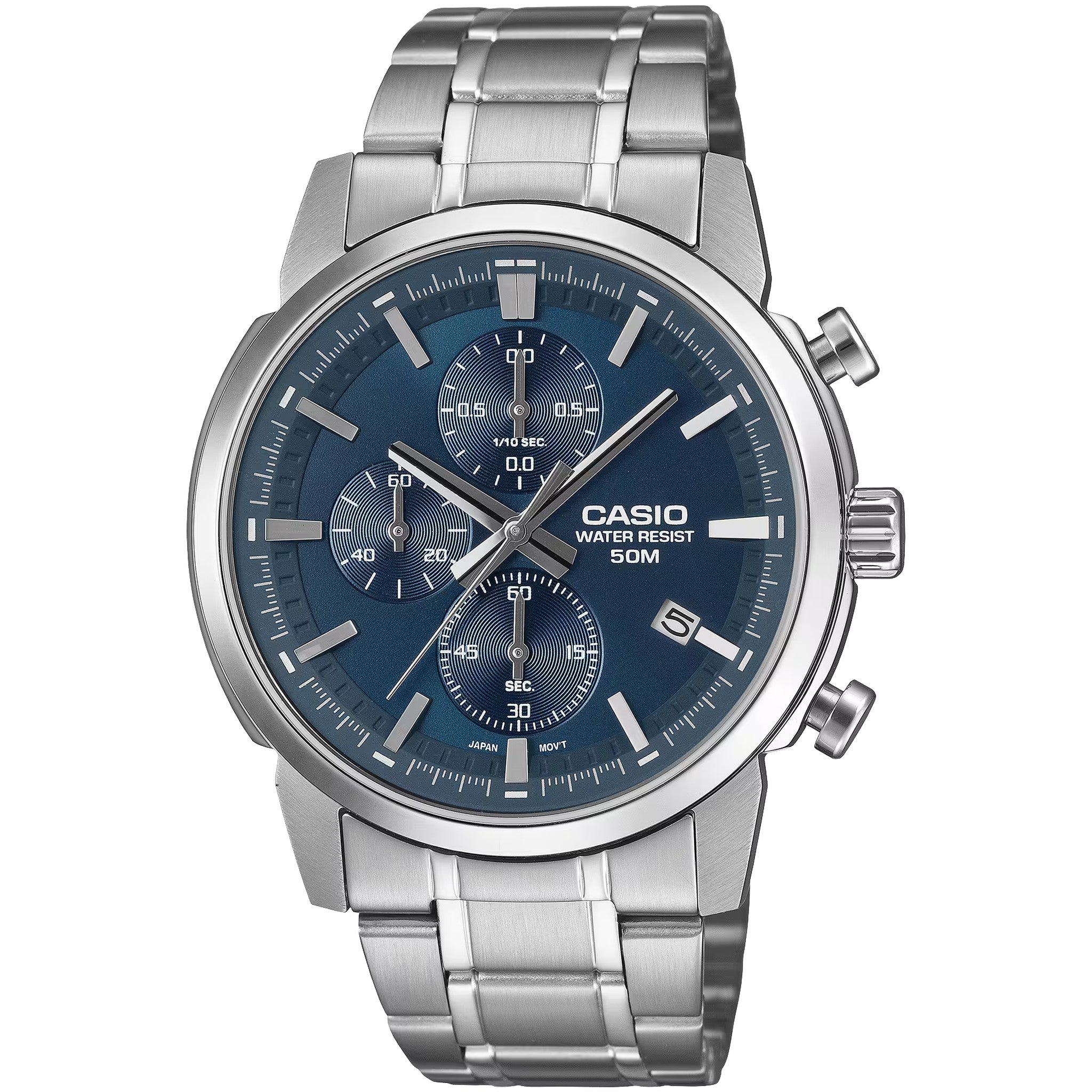 Casio Men's Watch MTP-E510D-2A2 Quartz Analog Silver Blue