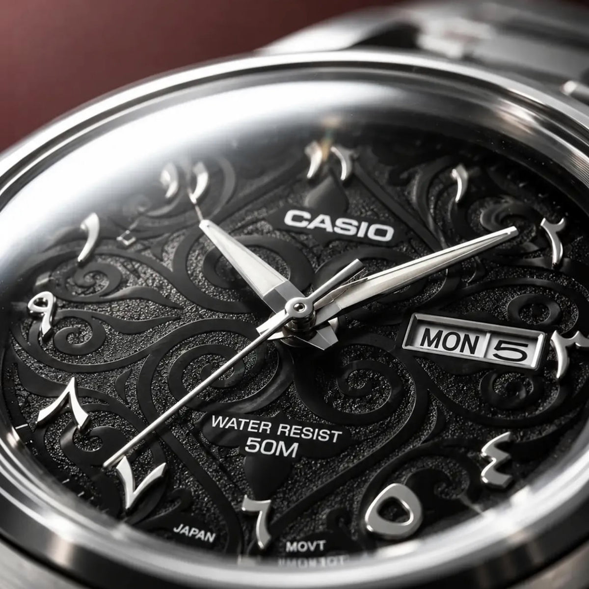 Montre Casio Arabic Dial MTP-E735AR-1AV Noir Homme Quartz