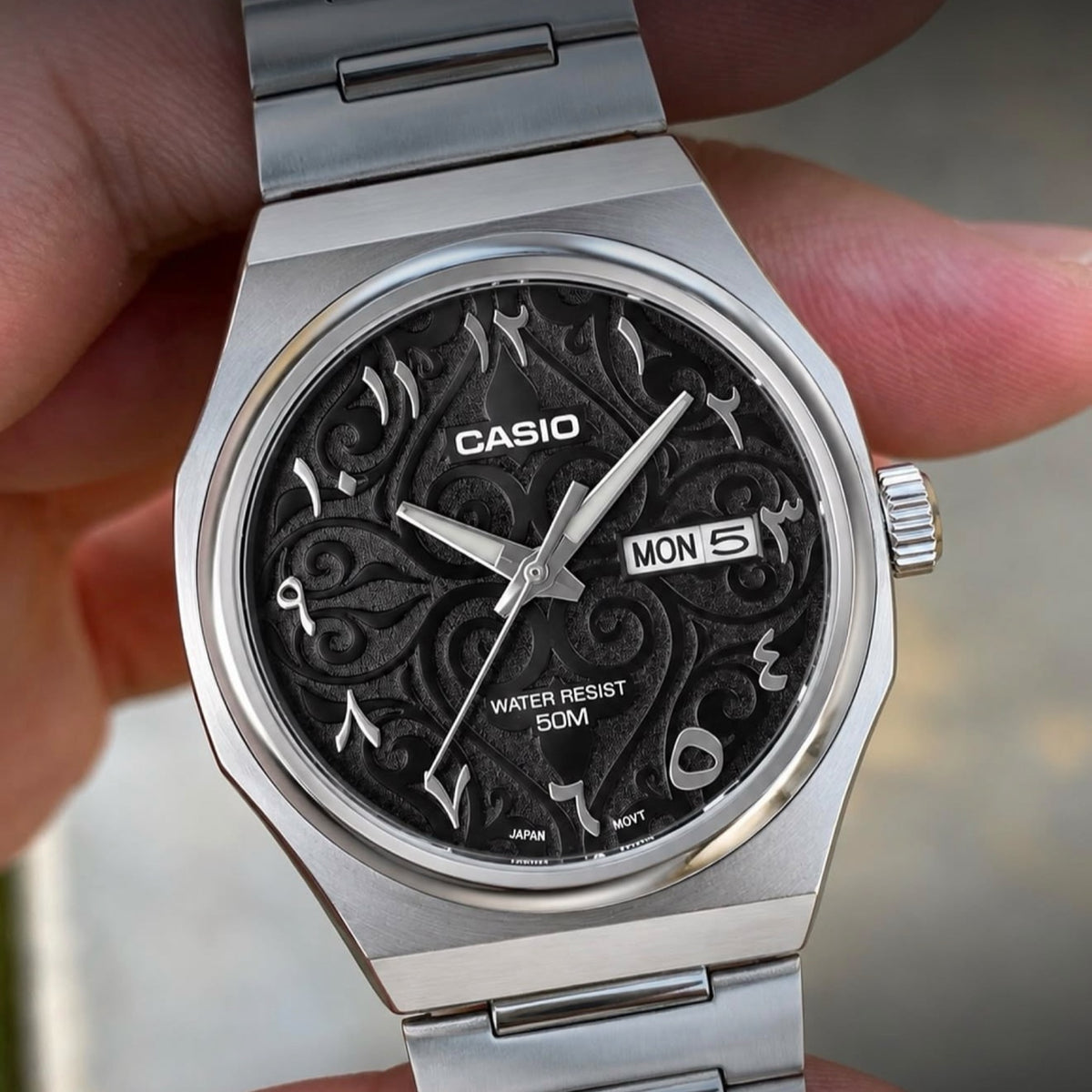 Montre Casio Arabic Dial MTP-E735AR-1AV Noir Homme Quartz