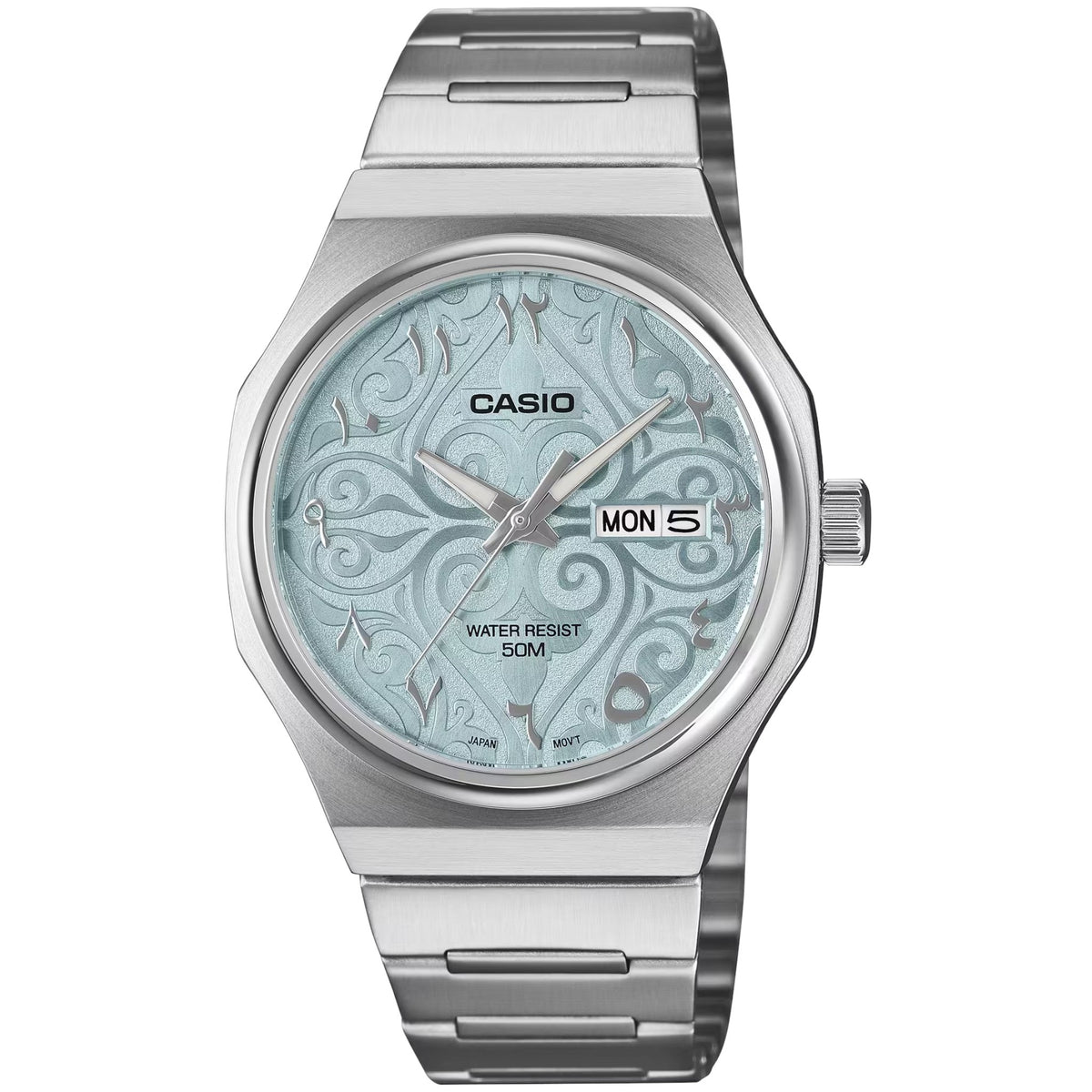 Casio Arabic Dial MTP-E735AR-2A1 Herren Quarzuhr Hellblau
