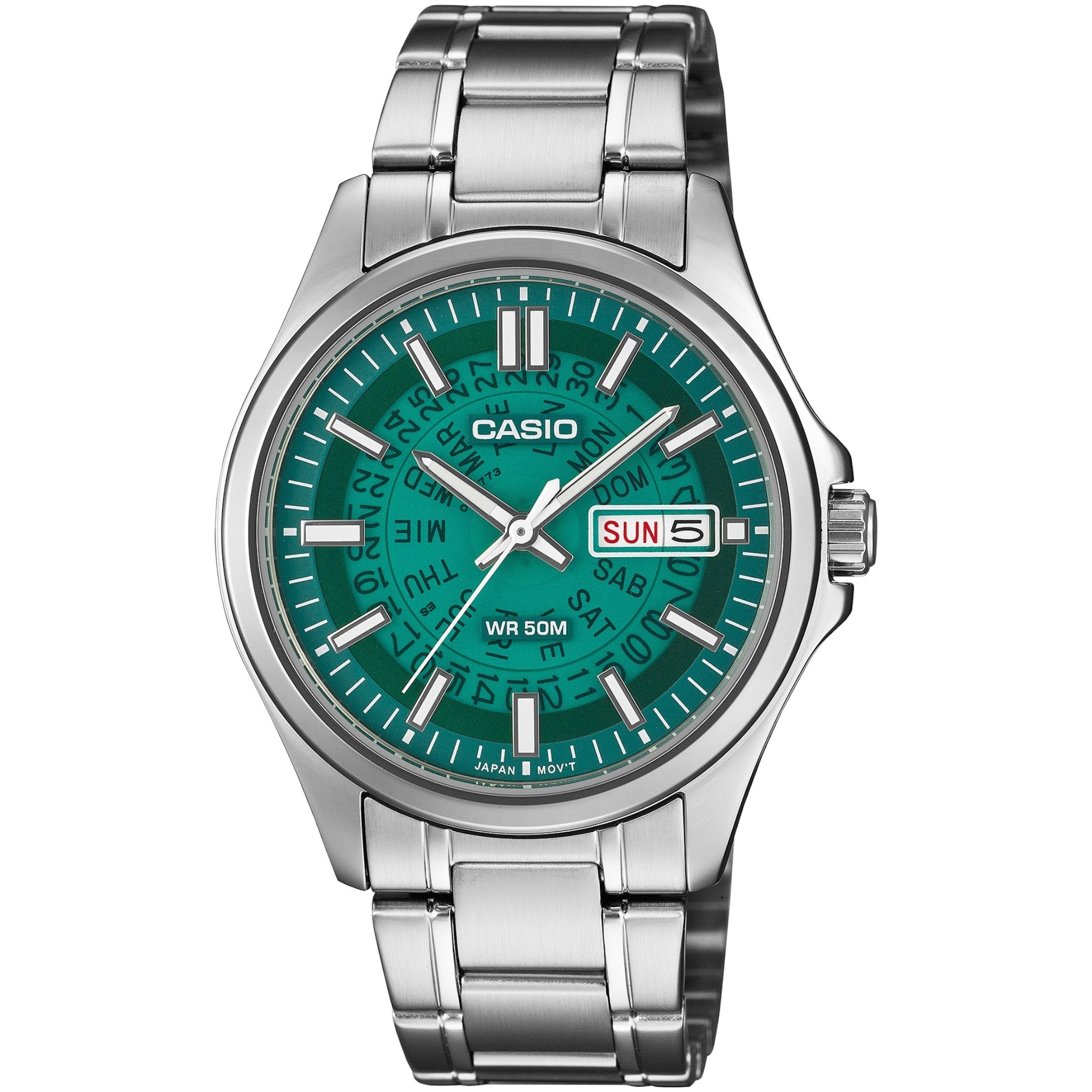 Montre Casio Timeless MTP-E740-3A Homme Quartz Vert Transparent