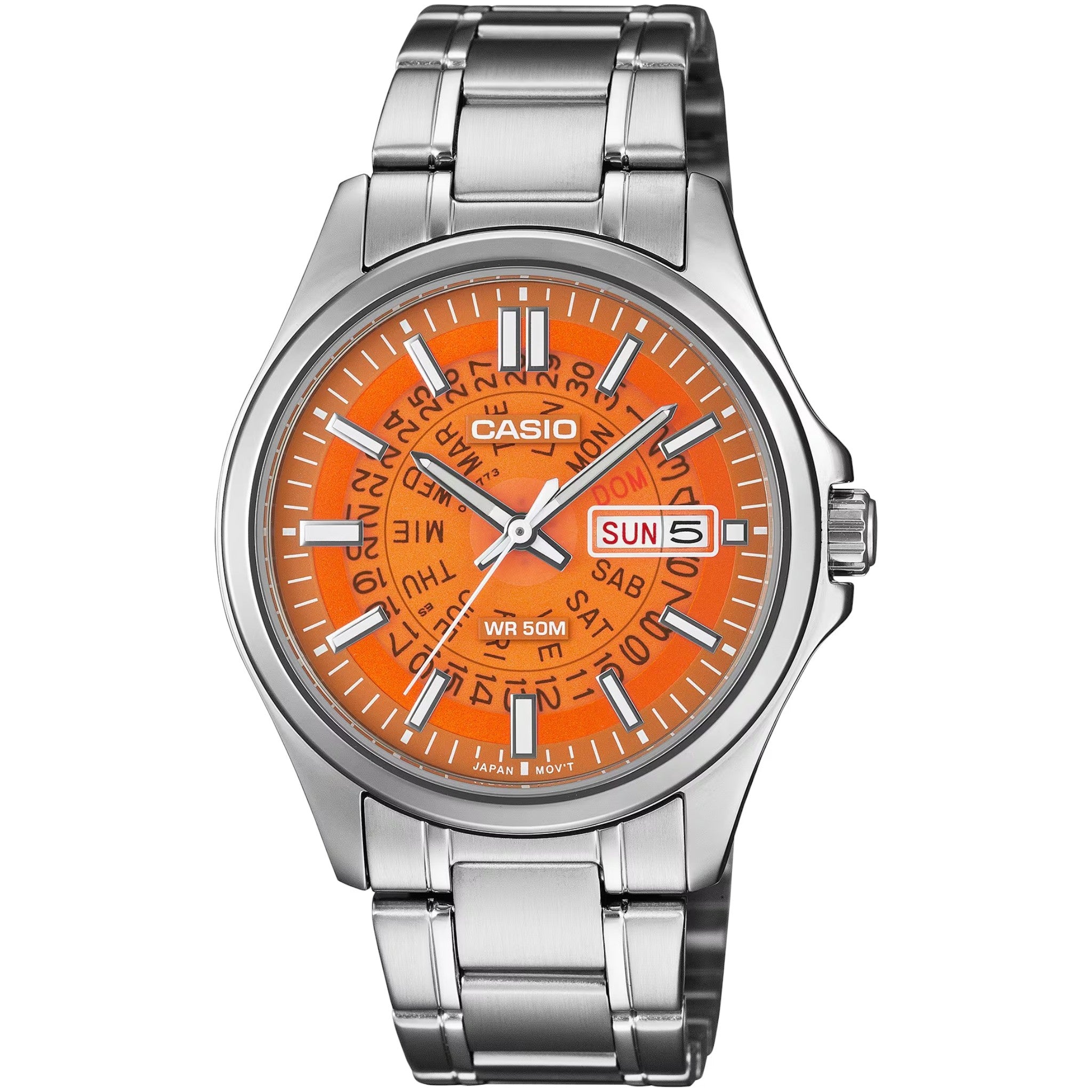 Montre Casio Timeless MTP-E740-4A Homme Quartz Orange Transparent