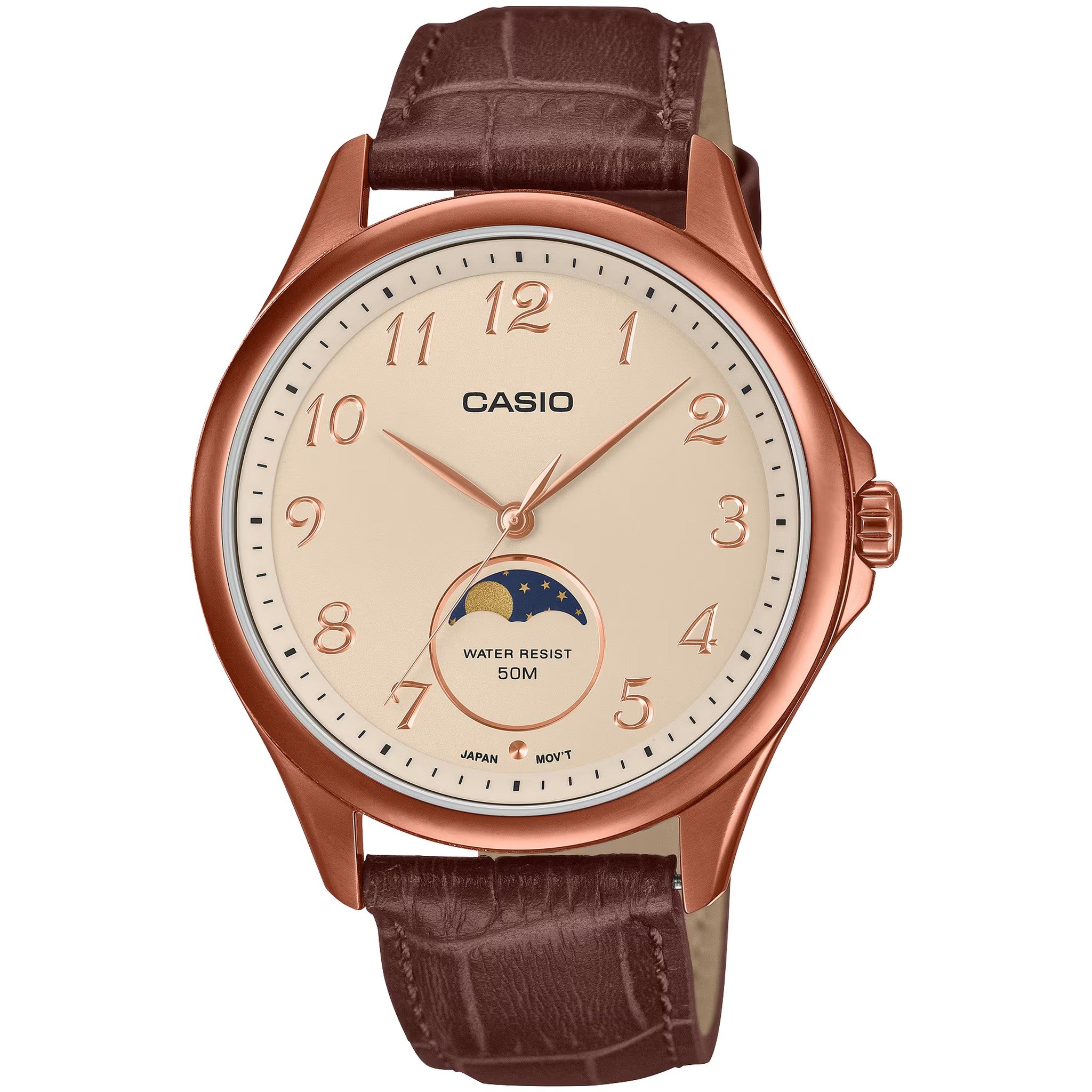Casio Men's Watch MTP-M110RL-5A Quartz Analog Gold Beige