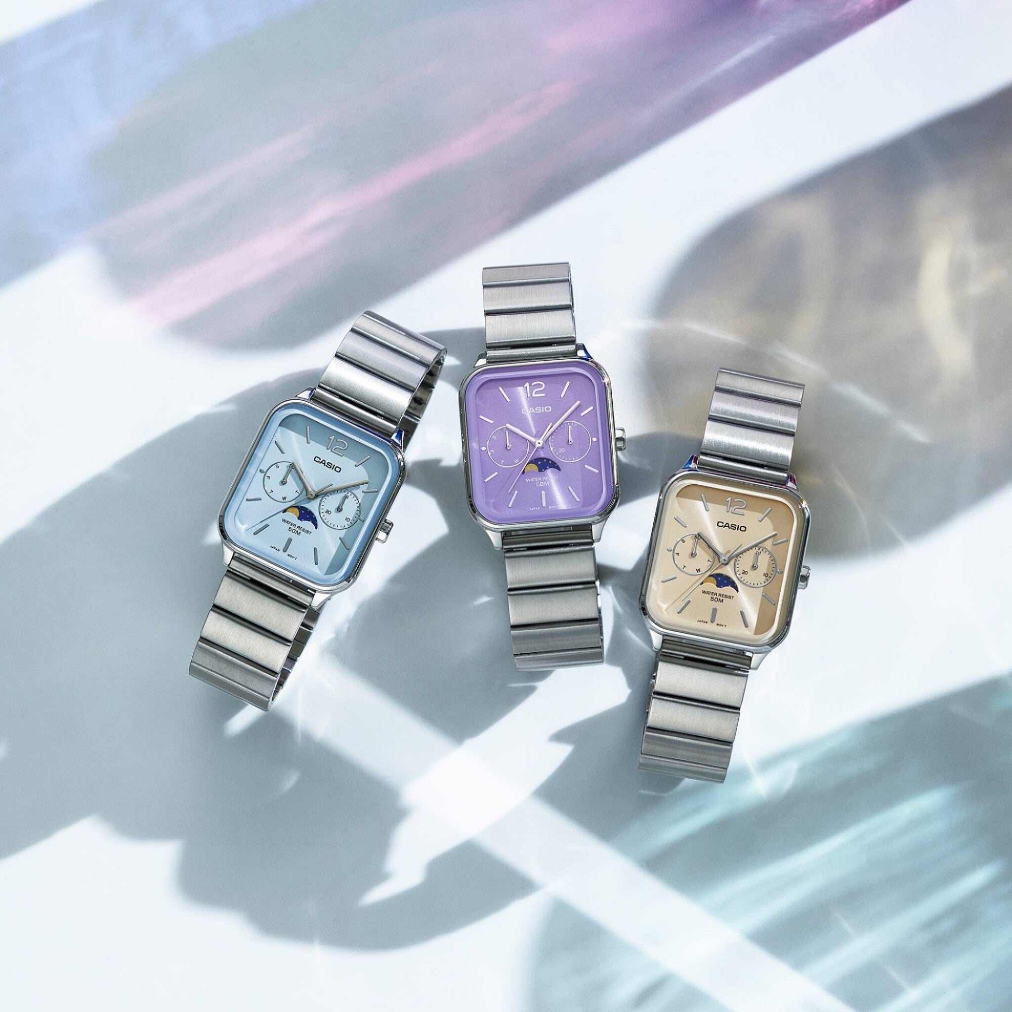 Casio Standard Herrenuhr MTP-M305D-2A Mondphase Blau Quarz