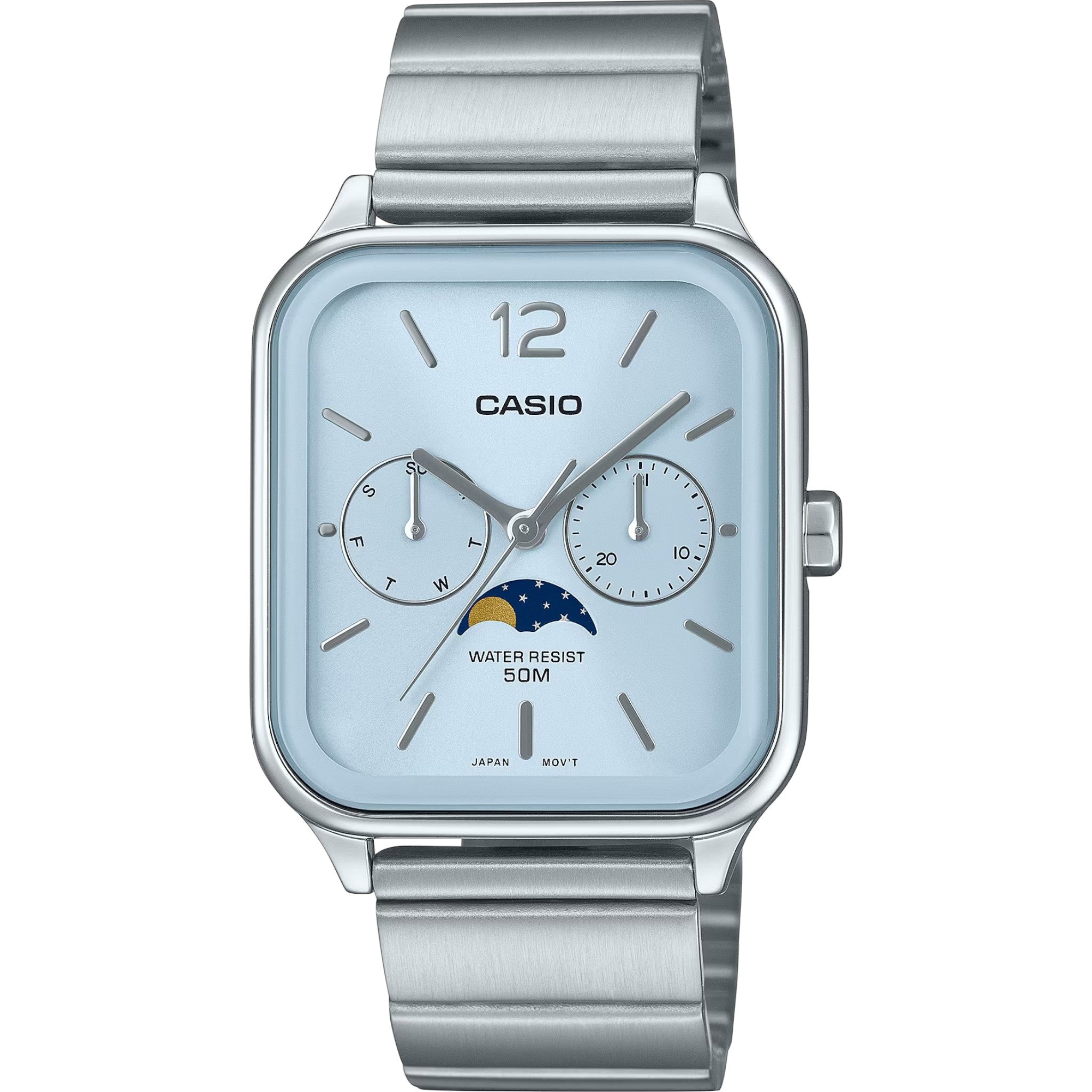 Casio Standard Herrenuhr MTP-M305D-2A Mondphase Blau Quarz