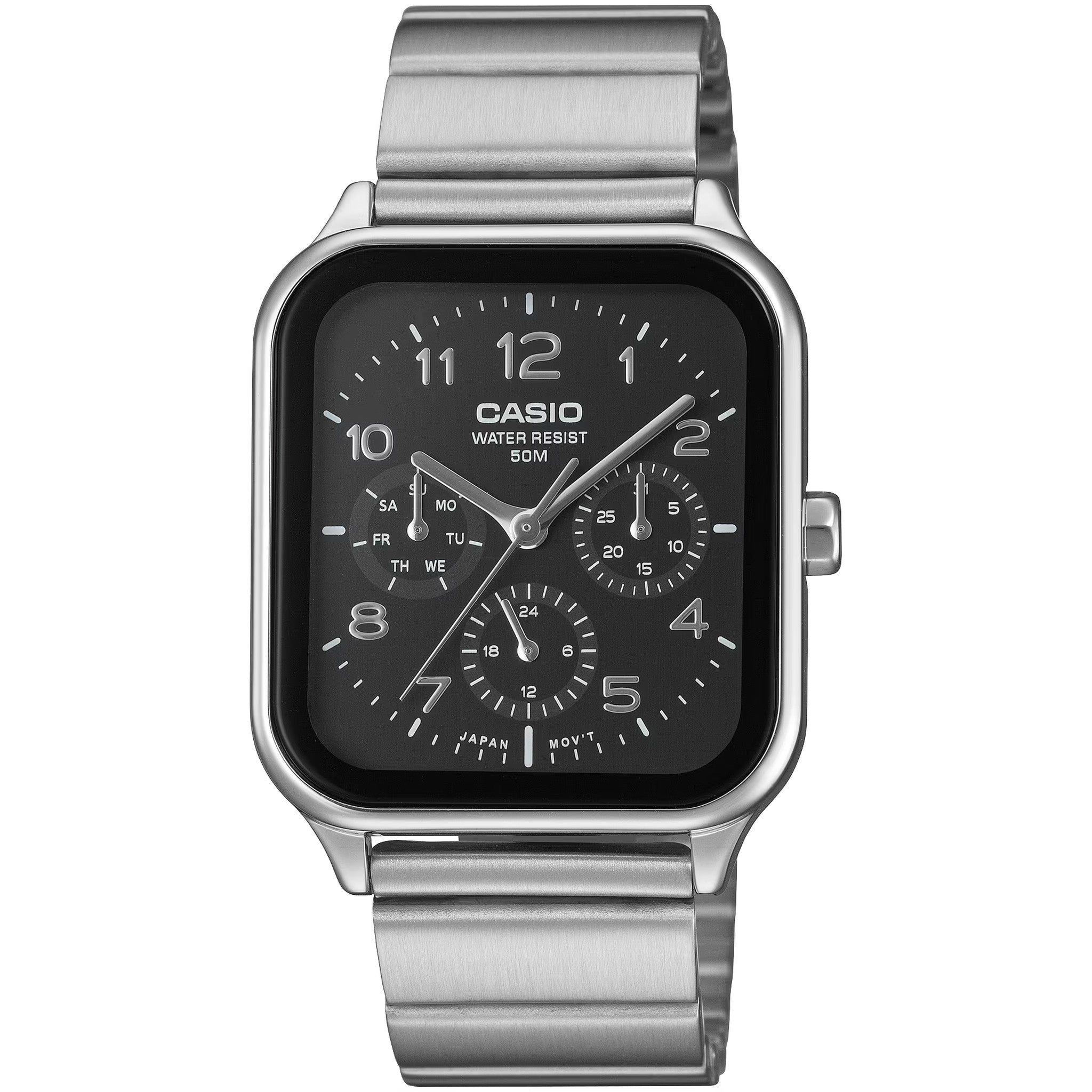 Casio Men's Watch MTP-M306D-1A Quartz Analog Silver Black