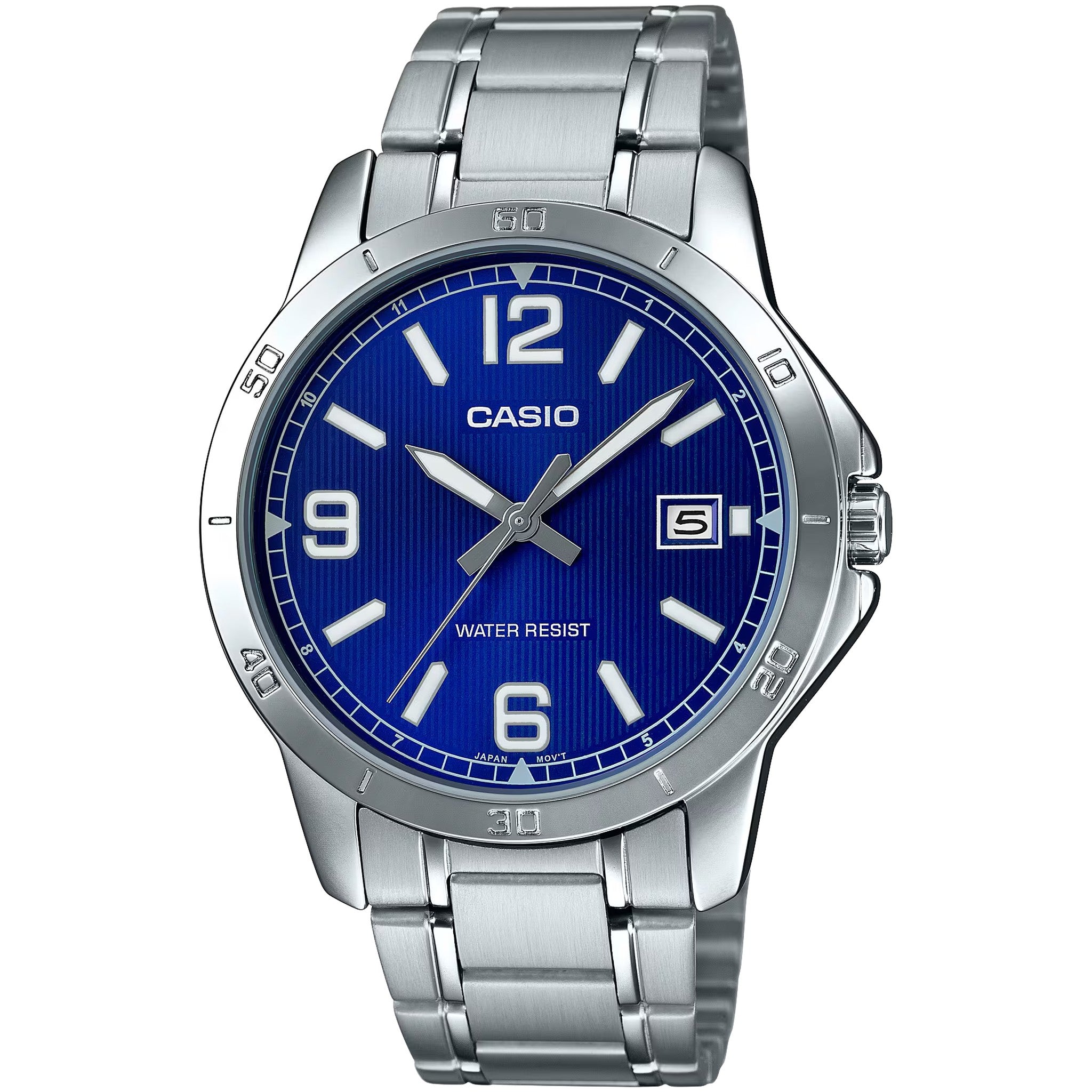 Casio Men's Watch MTP-V004D-2B Quartz Analog Silver Blue